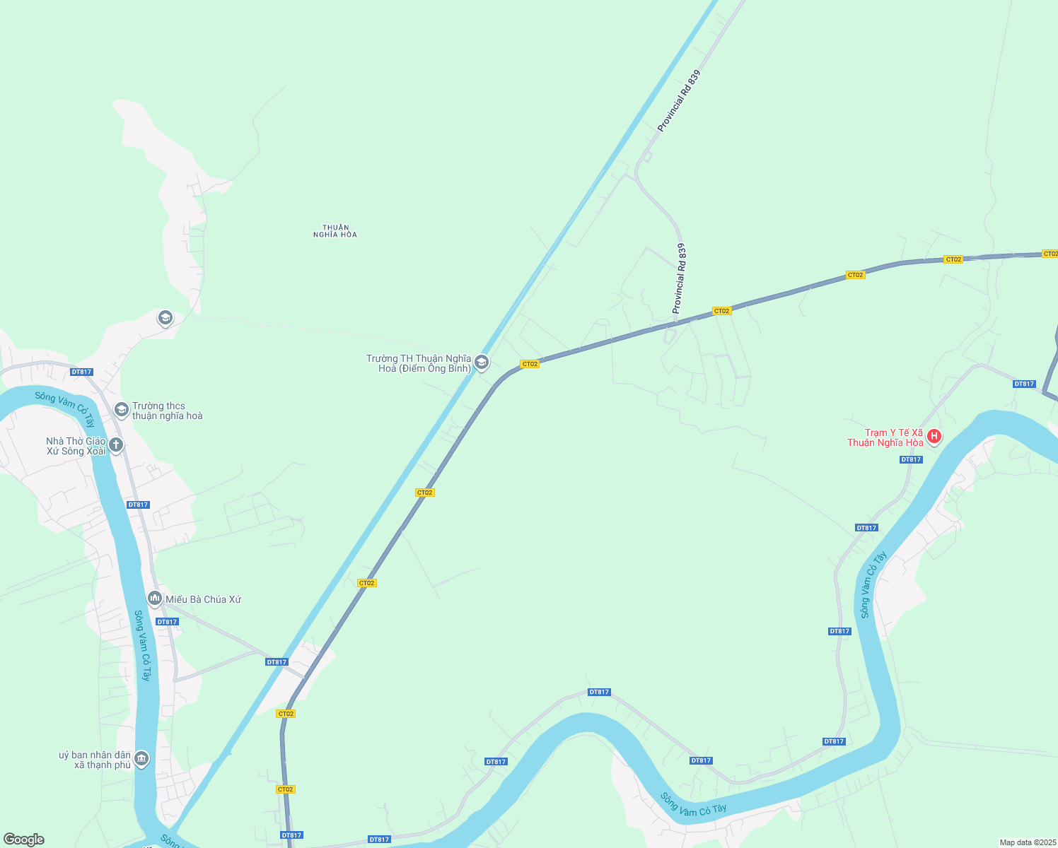 map of restaurants, bars, coffee shops, grocery stores, and more near in Tân An