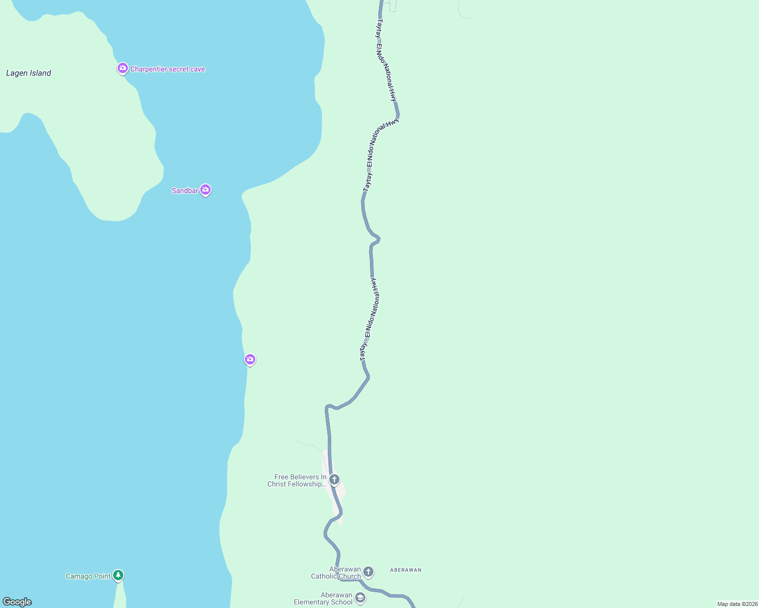 map of restaurants, bars, coffee shops, grocery stores, and more near in El Nido