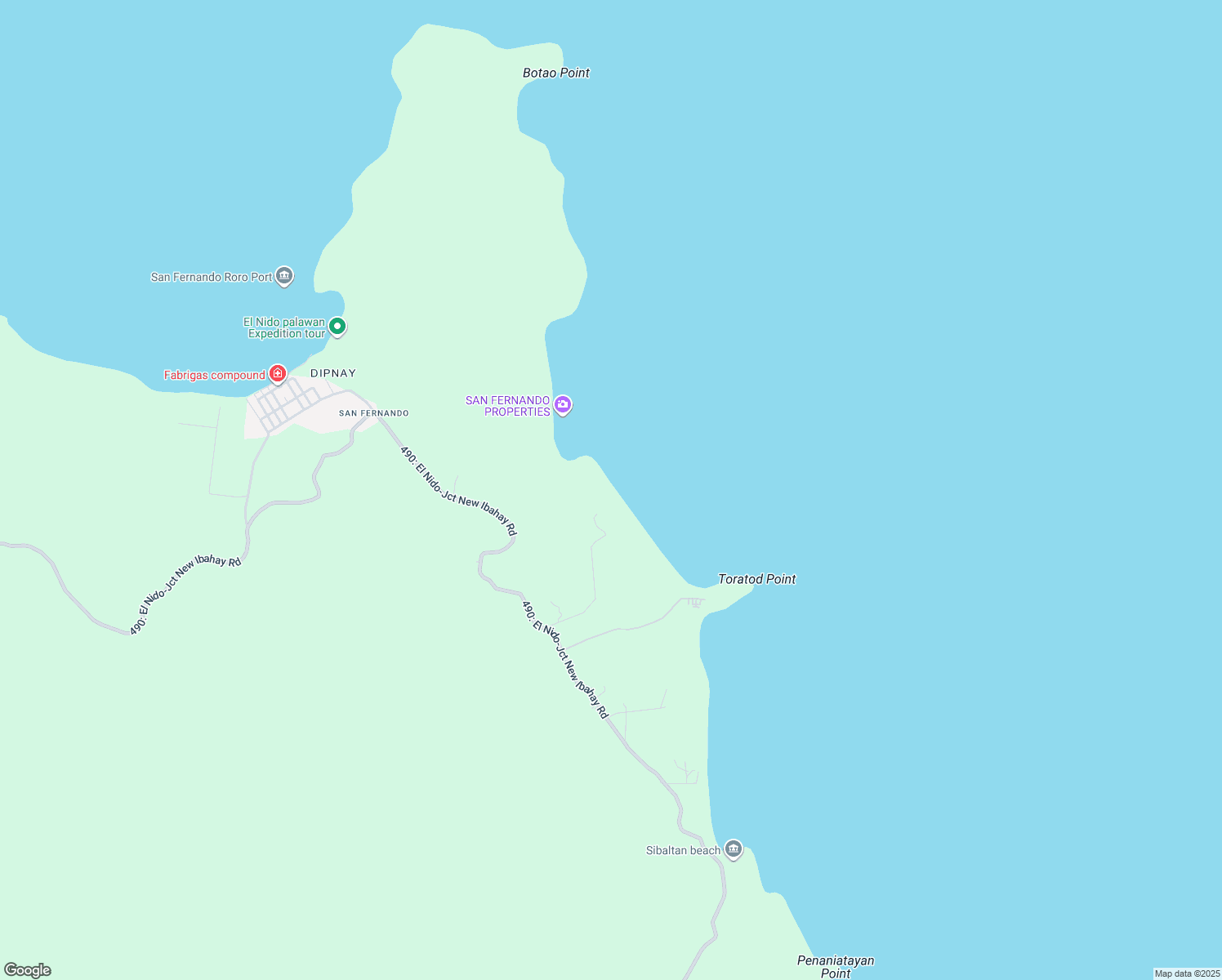 map of restaurants, bars, coffee shops, grocery stores, and more near in El Nido