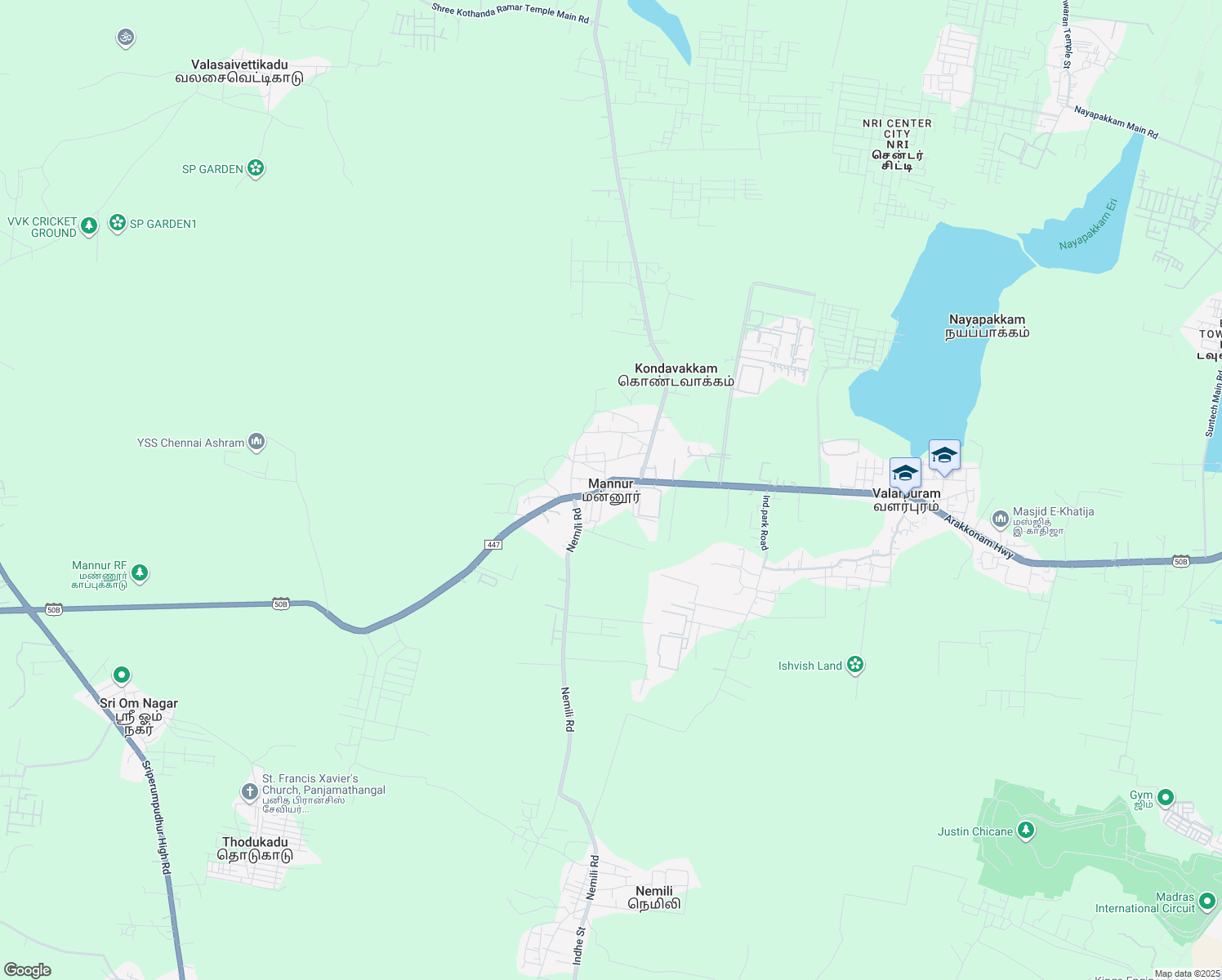 map of restaurants, bars, coffee shops, grocery stores, and more near in Mannur