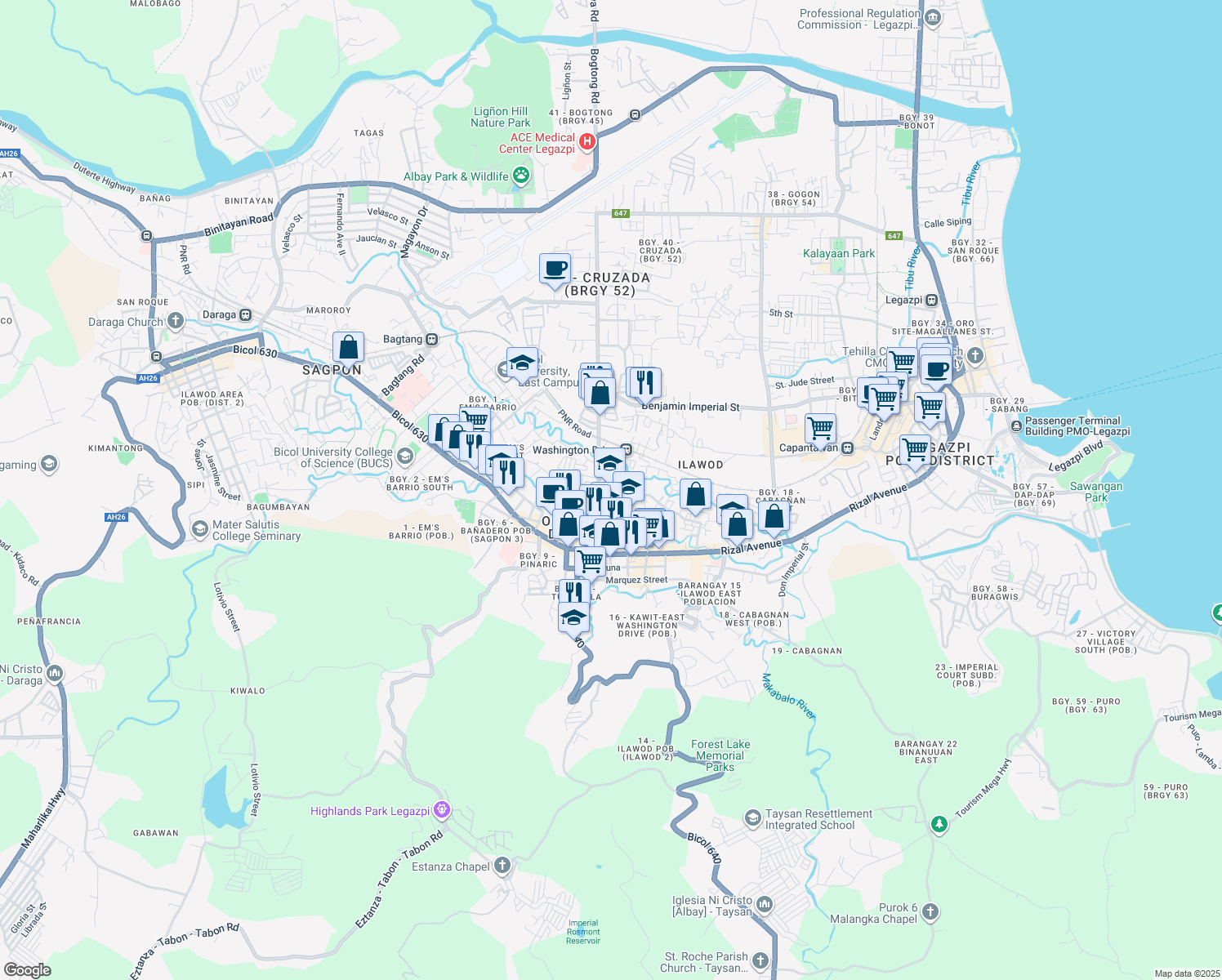 Rawis Legazpi City Map F. Aquende Drive, Legazpi City Bicol - Walk Score