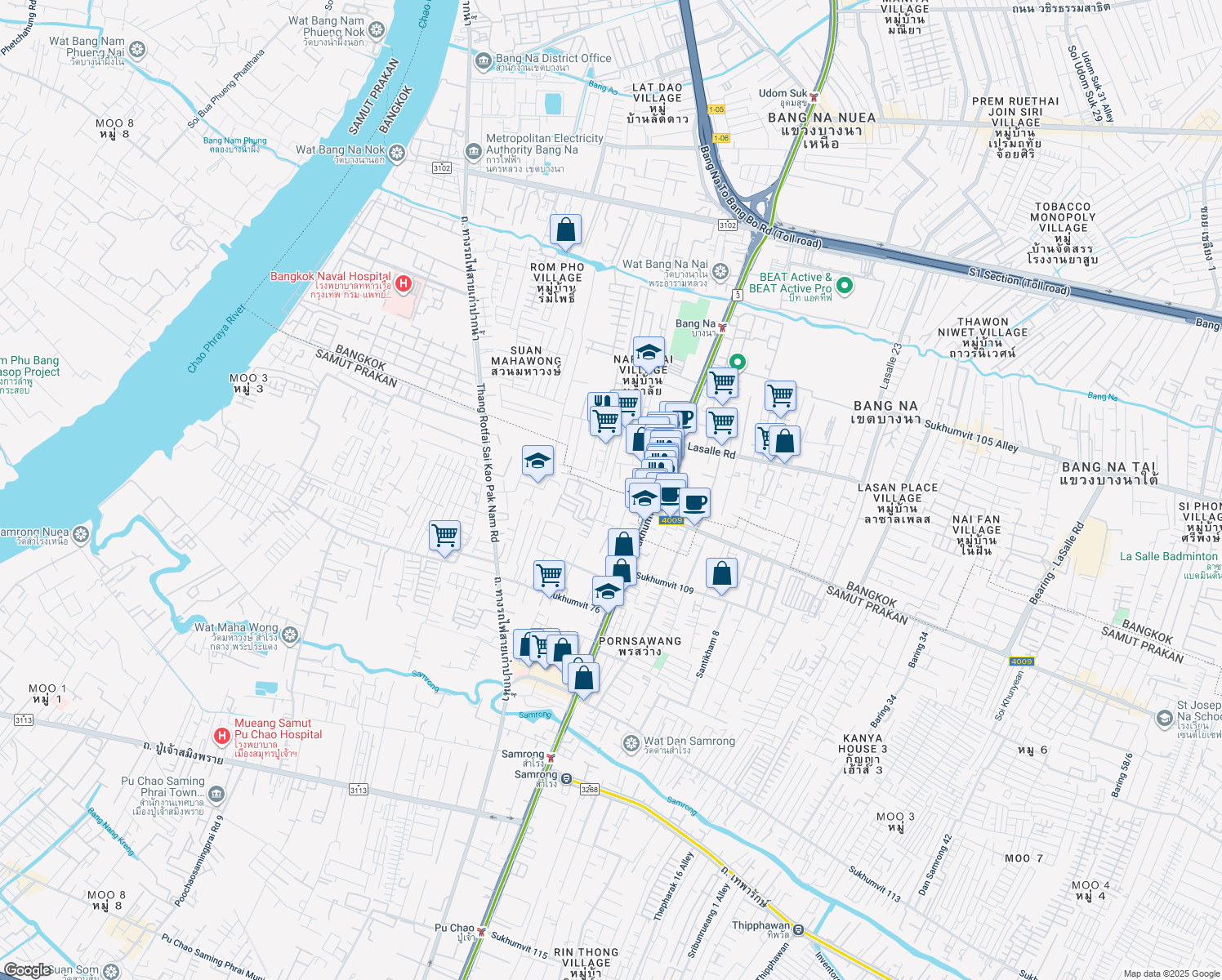 map of restaurants, bars, coffee shops, grocery stores, and more near in 
