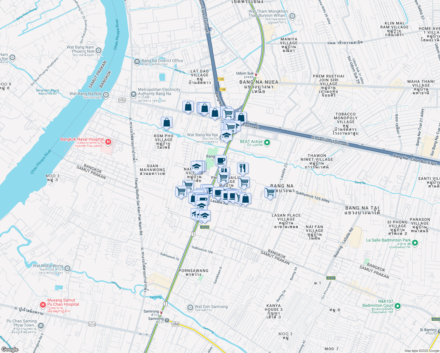 map of restaurants, bars, coffee shops, grocery stores, and more near in 
