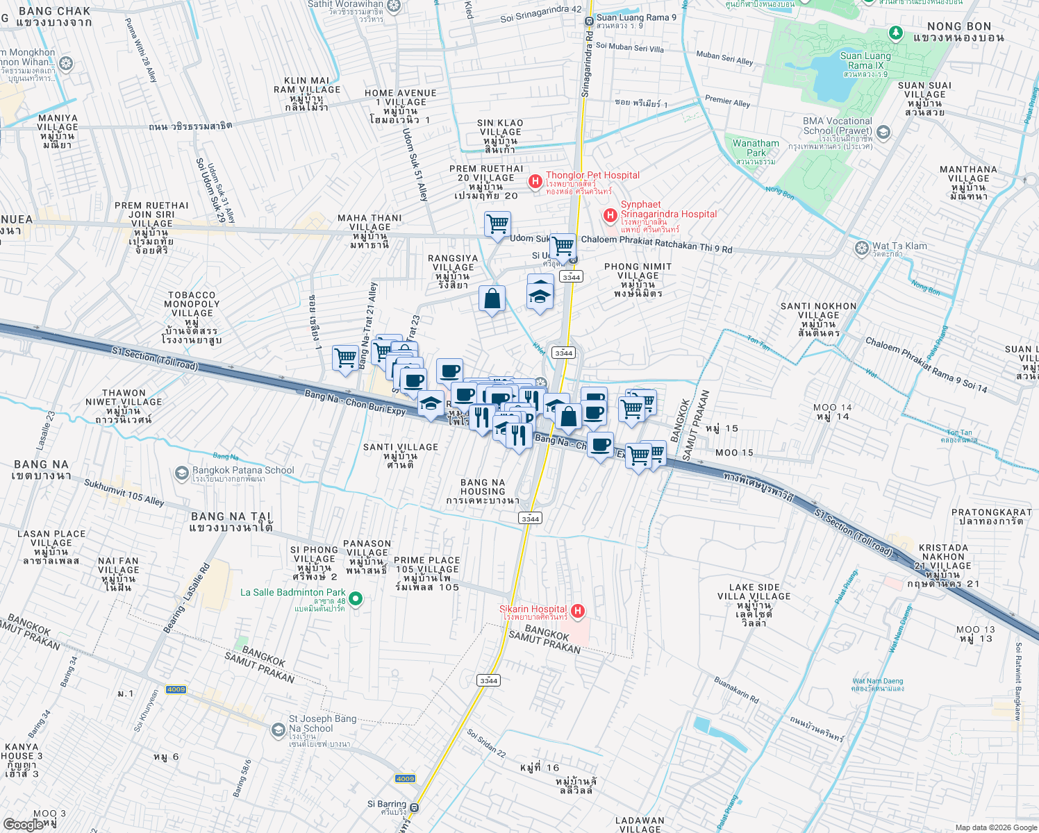 map of restaurants, bars, coffee shops, grocery stores, and more near in 