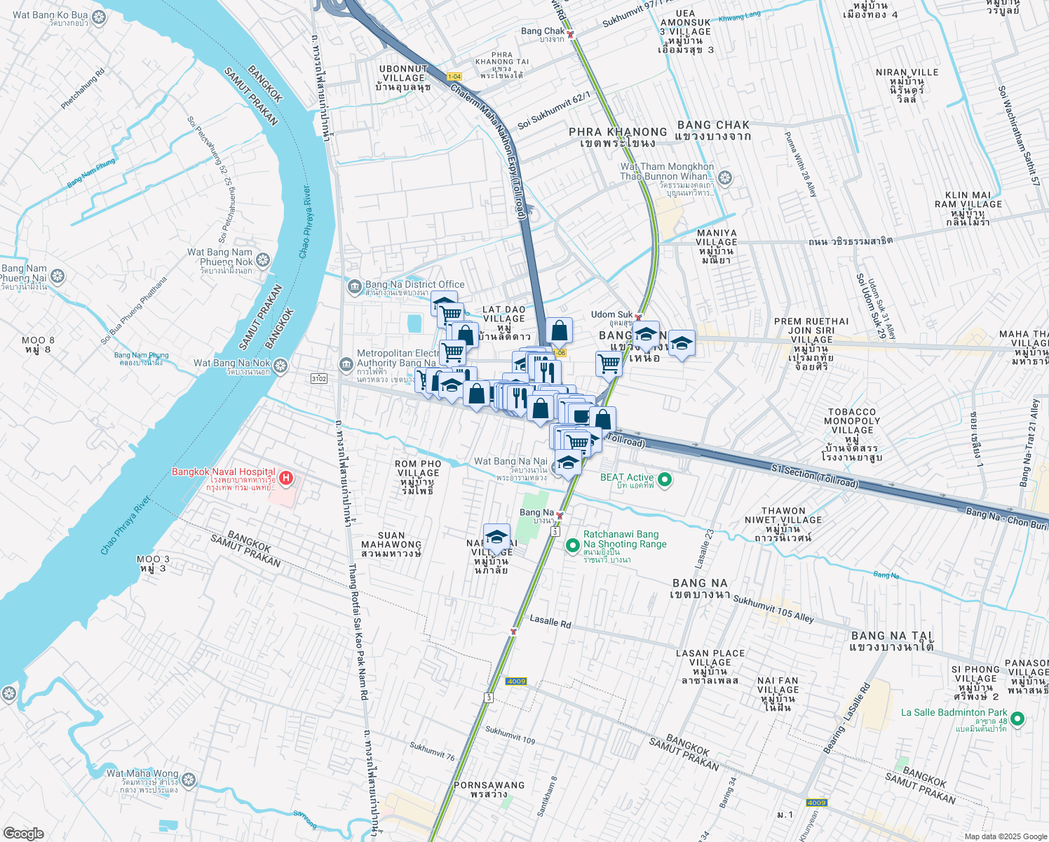 map of restaurants, bars, coffee shops, grocery stores, and more near in 
