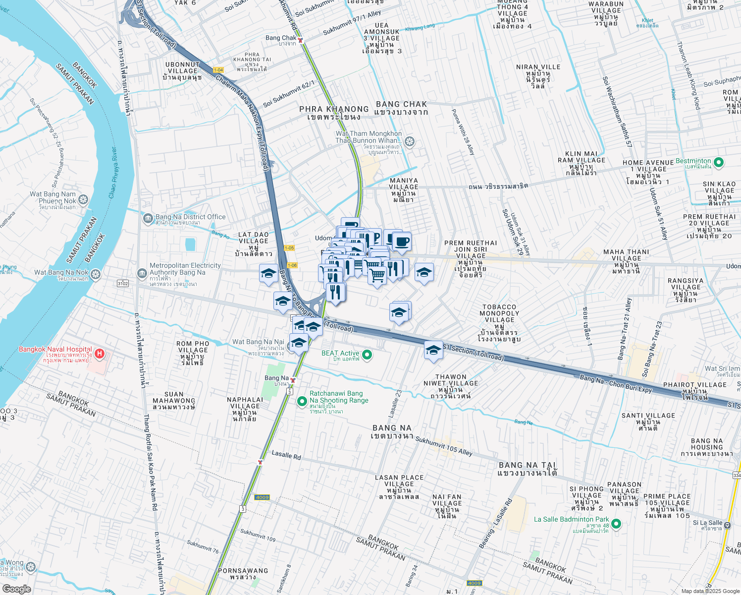 map of restaurants, bars, coffee shops, grocery stores, and more near in 