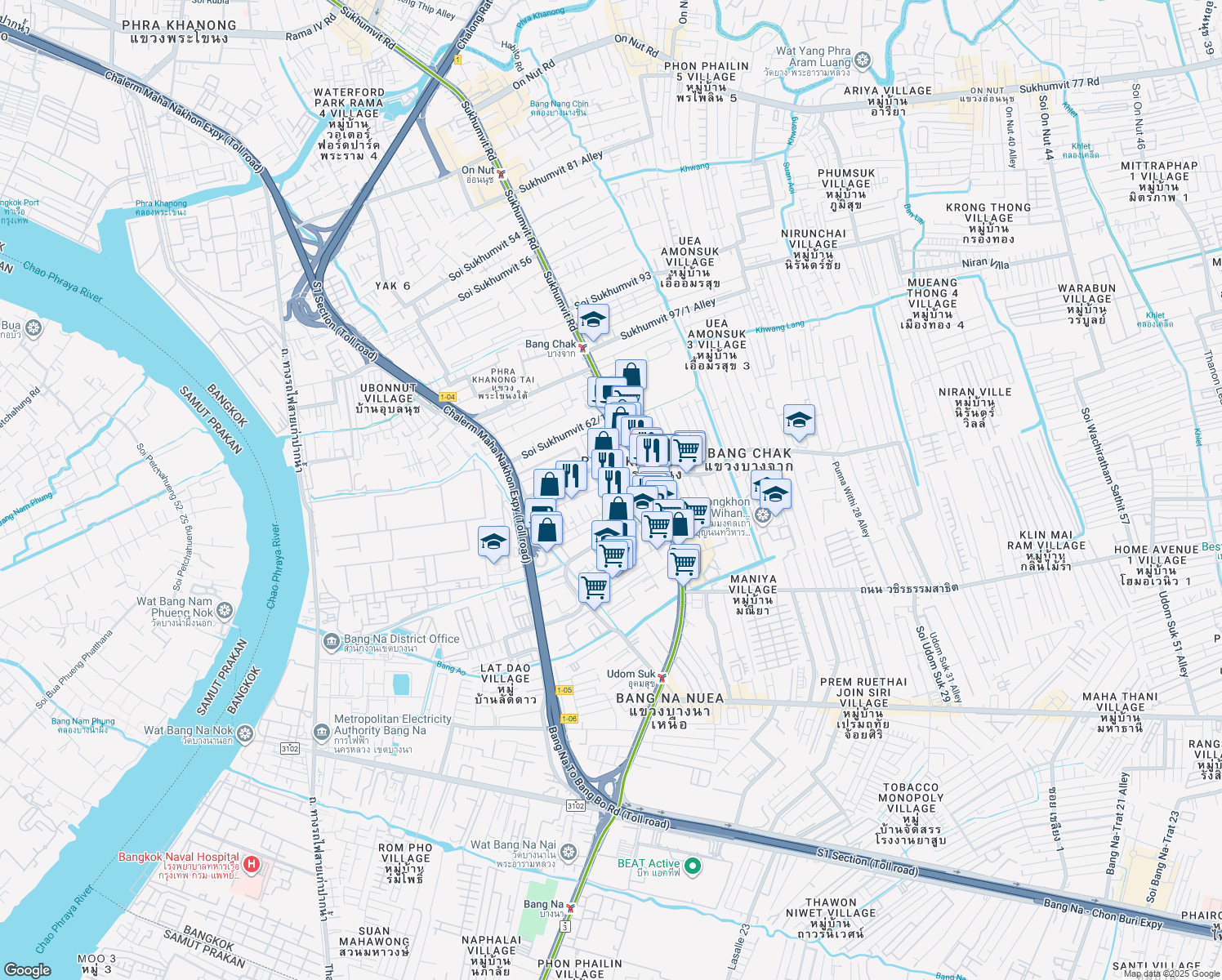 map of restaurants, bars, coffee shops, grocery stores, and more near in 