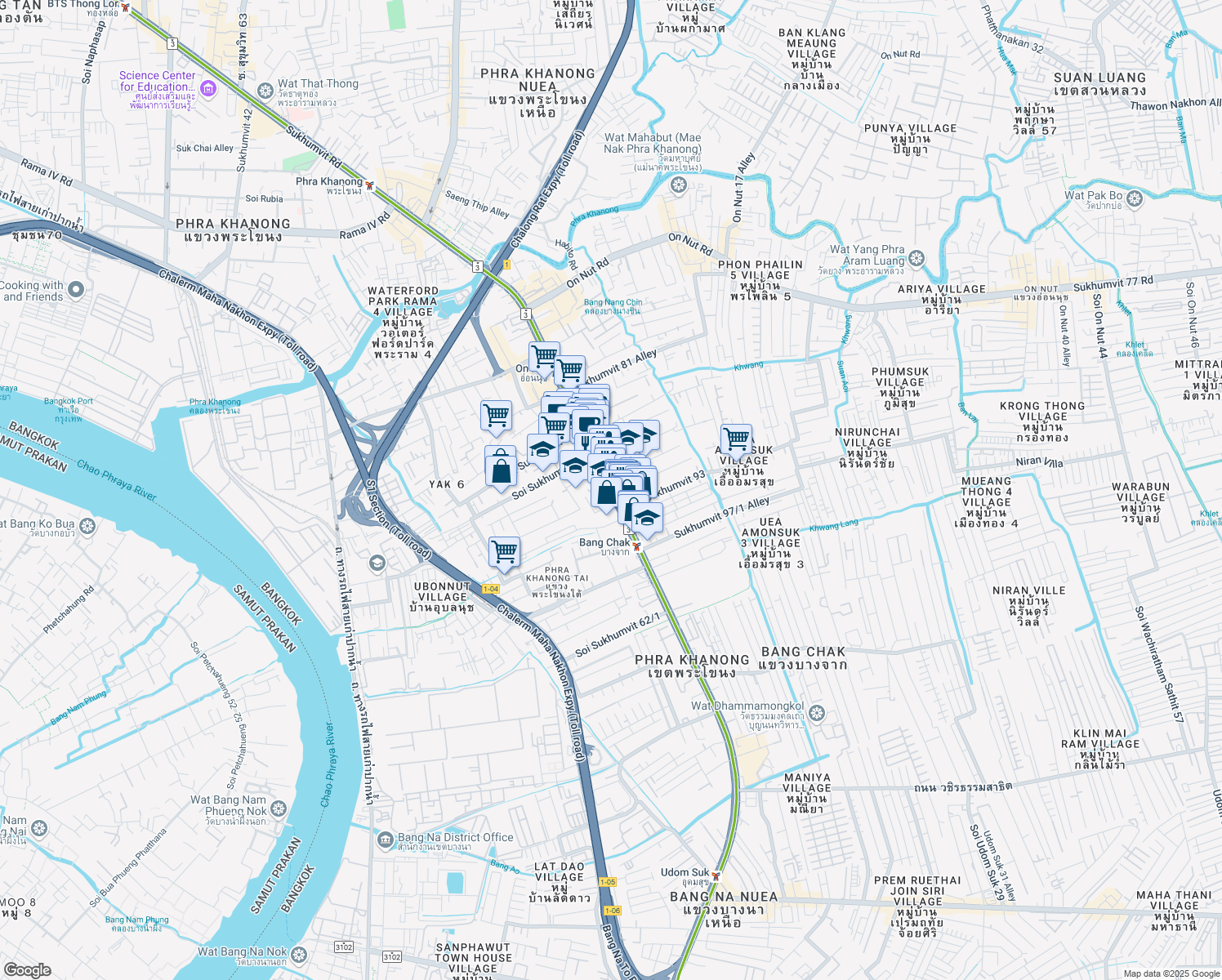 map of restaurants, bars, coffee shops, grocery stores, and more near  in 