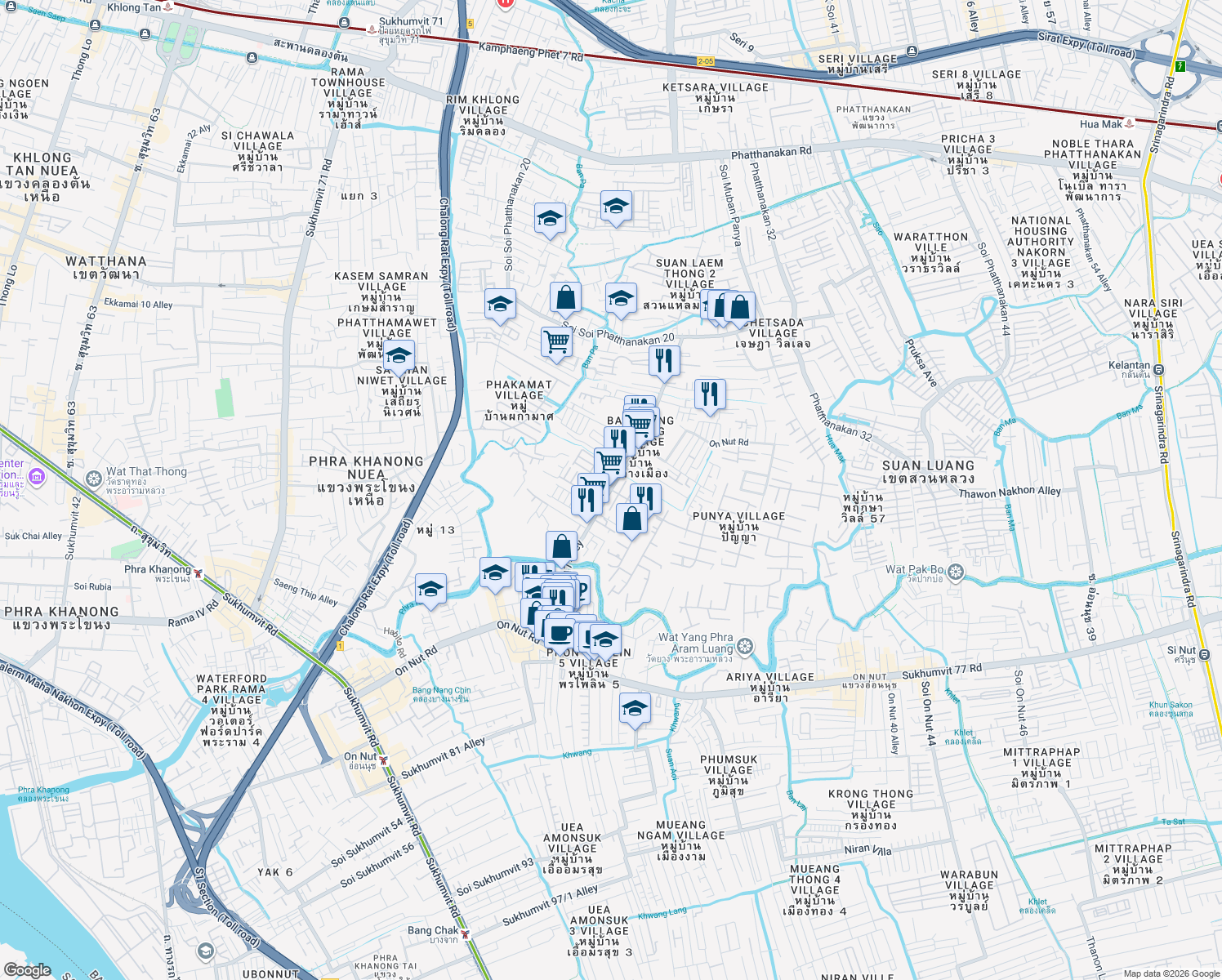 map of restaurants, bars, coffee shops, grocery stores, and more near in 
