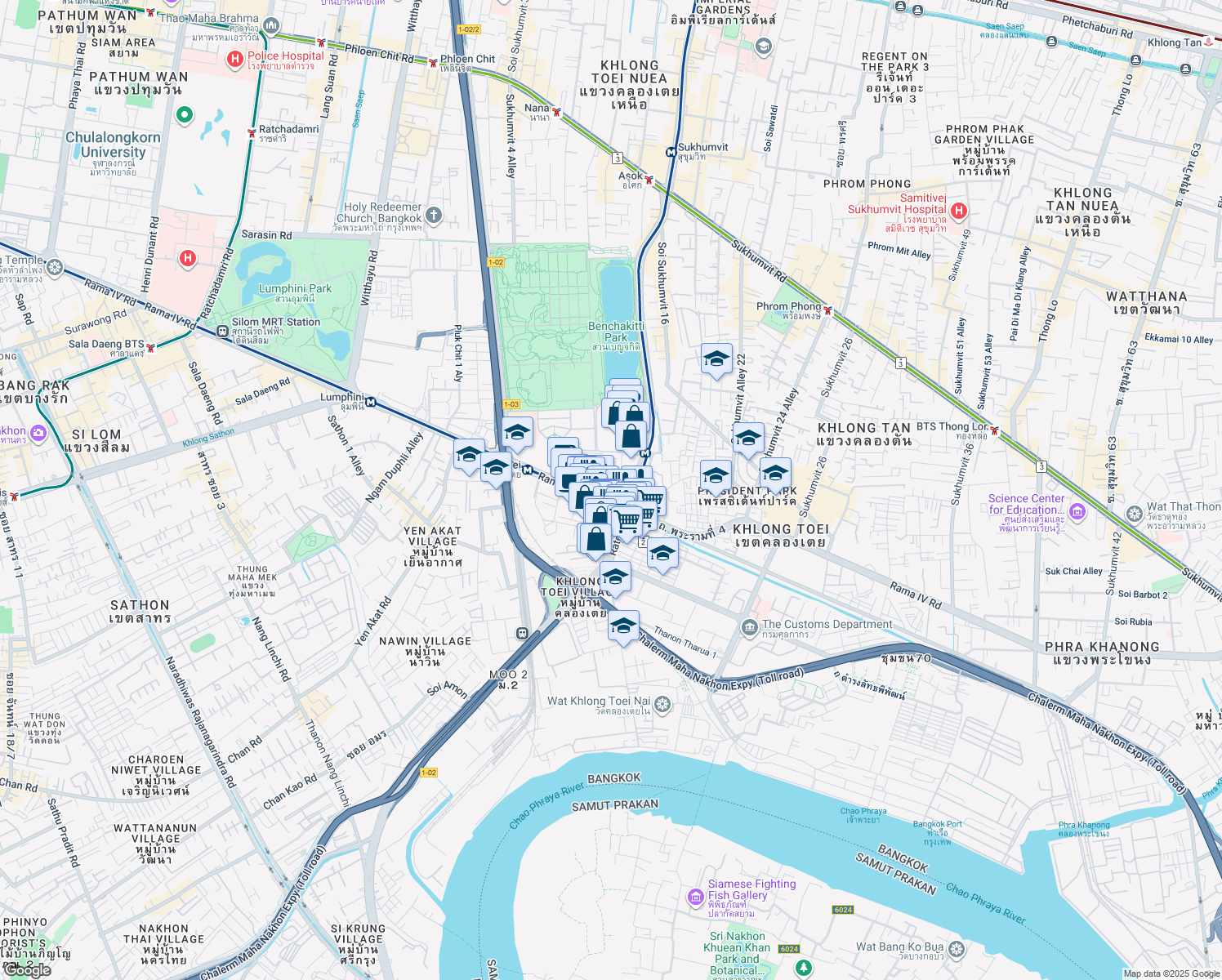 map of restaurants, bars, coffee shops, grocery stores, and more near in 