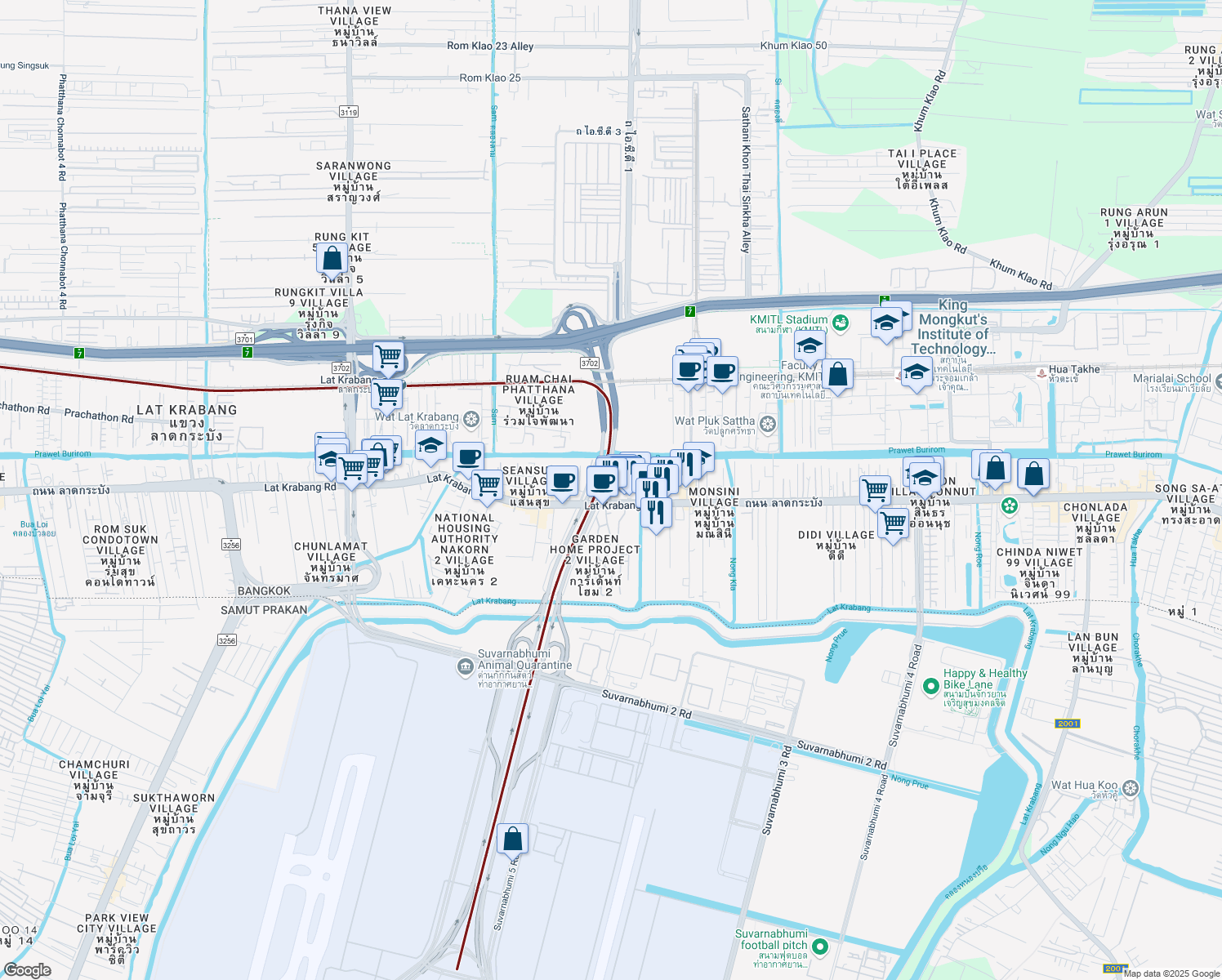 map of restaurants, bars, coffee shops, grocery stores, and more near in 