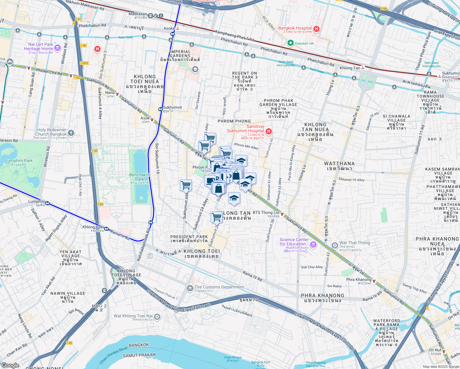 map of restaurants, bars, coffee shops, grocery stores, and more near in 