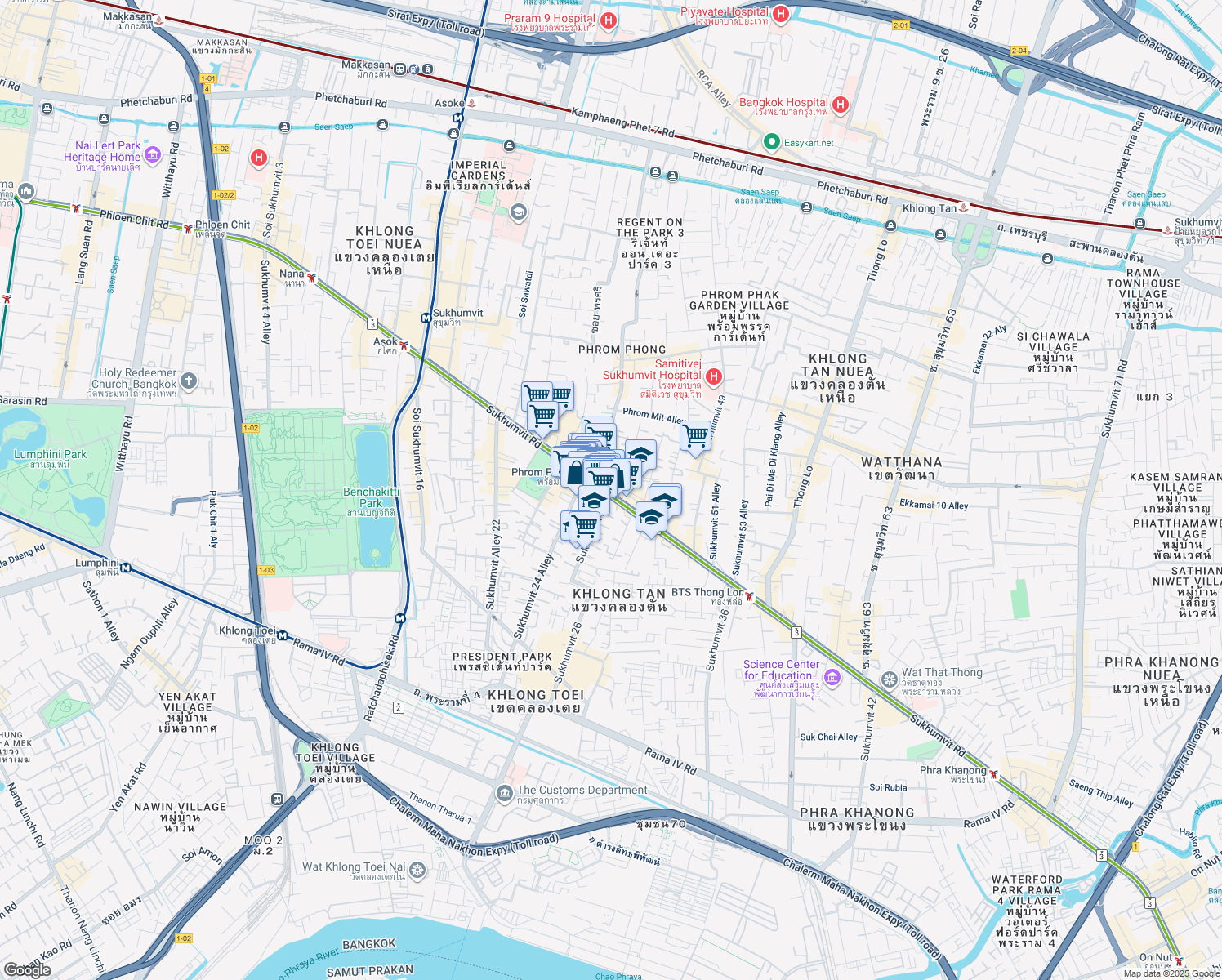 map of restaurants, bars, coffee shops, grocery stores, and more near in 