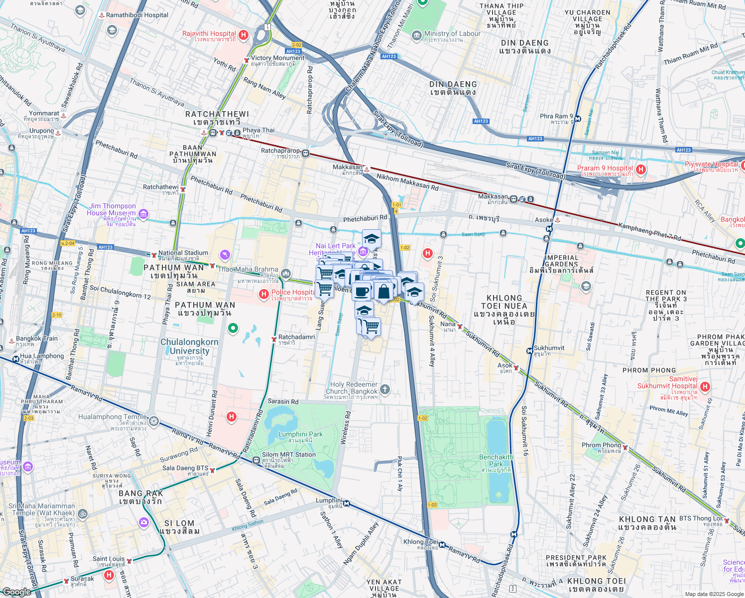 map of restaurants, bars, coffee shops, grocery stores, and more near in 