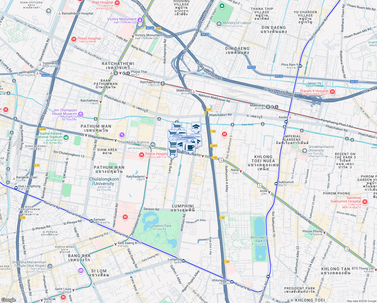 map of restaurants, bars, coffee shops, grocery stores, and more near in 