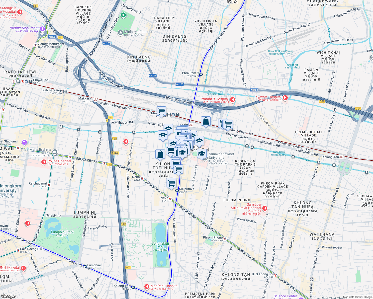 map of restaurants, bars, coffee shops, grocery stores, and more near in 