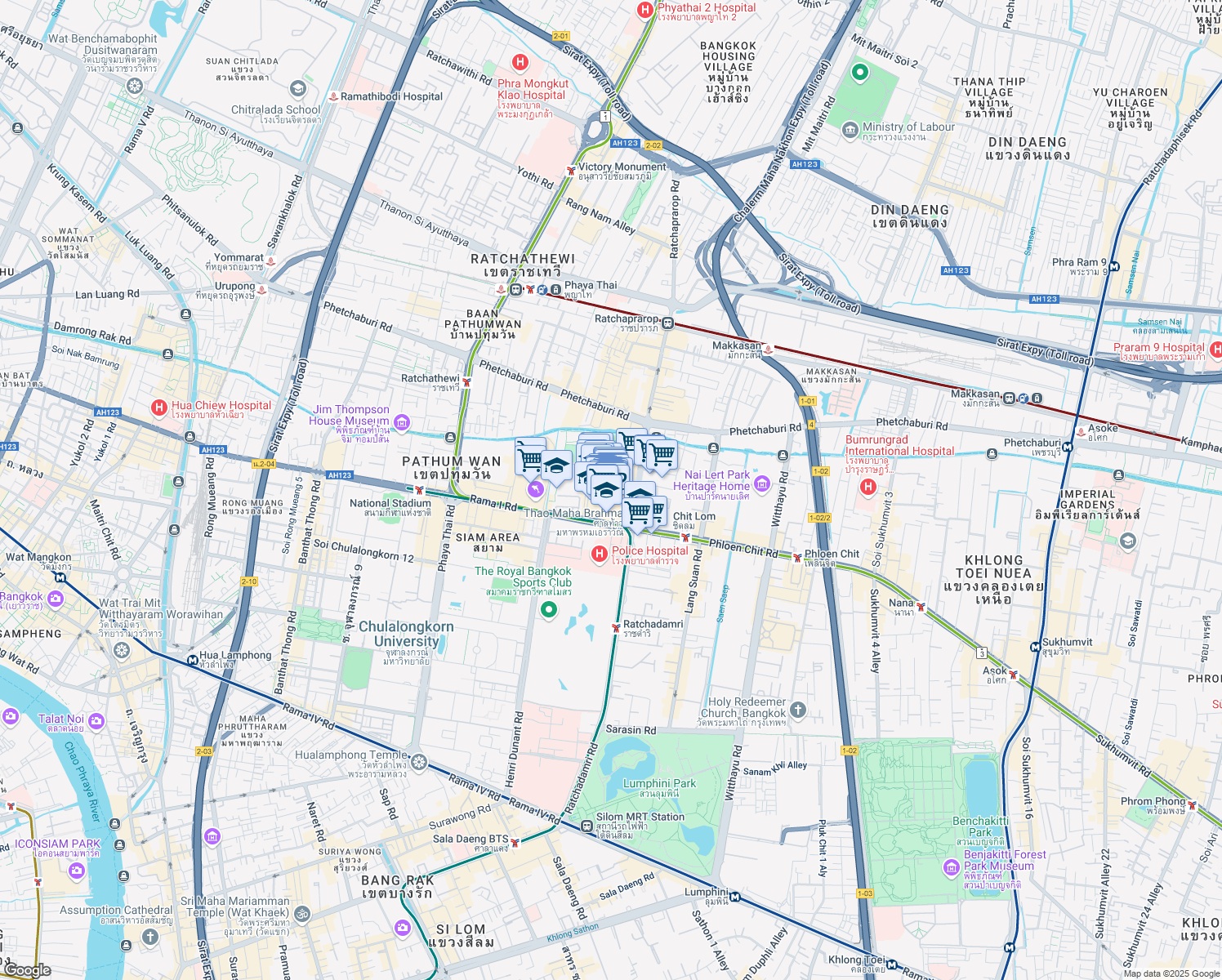map of restaurants, bars, coffee shops, grocery stores, and more near in 