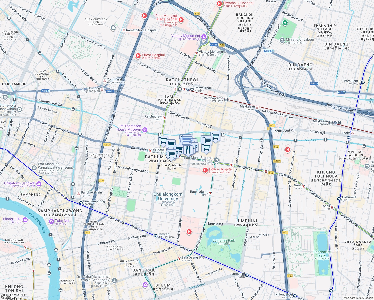 map of restaurants, bars, coffee shops, grocery stores, and more near in 