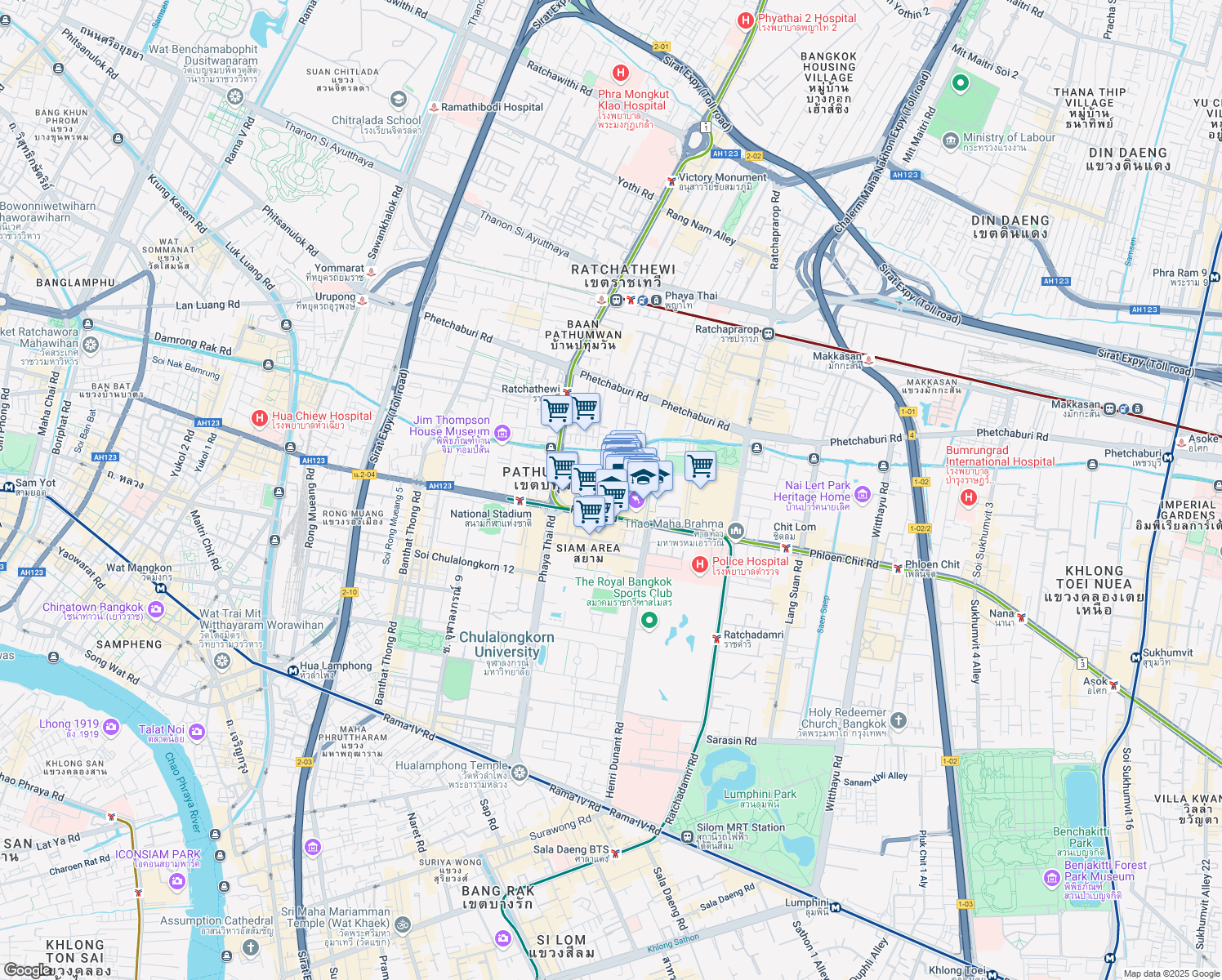 map of restaurants, bars, coffee shops, grocery stores, and more near in 