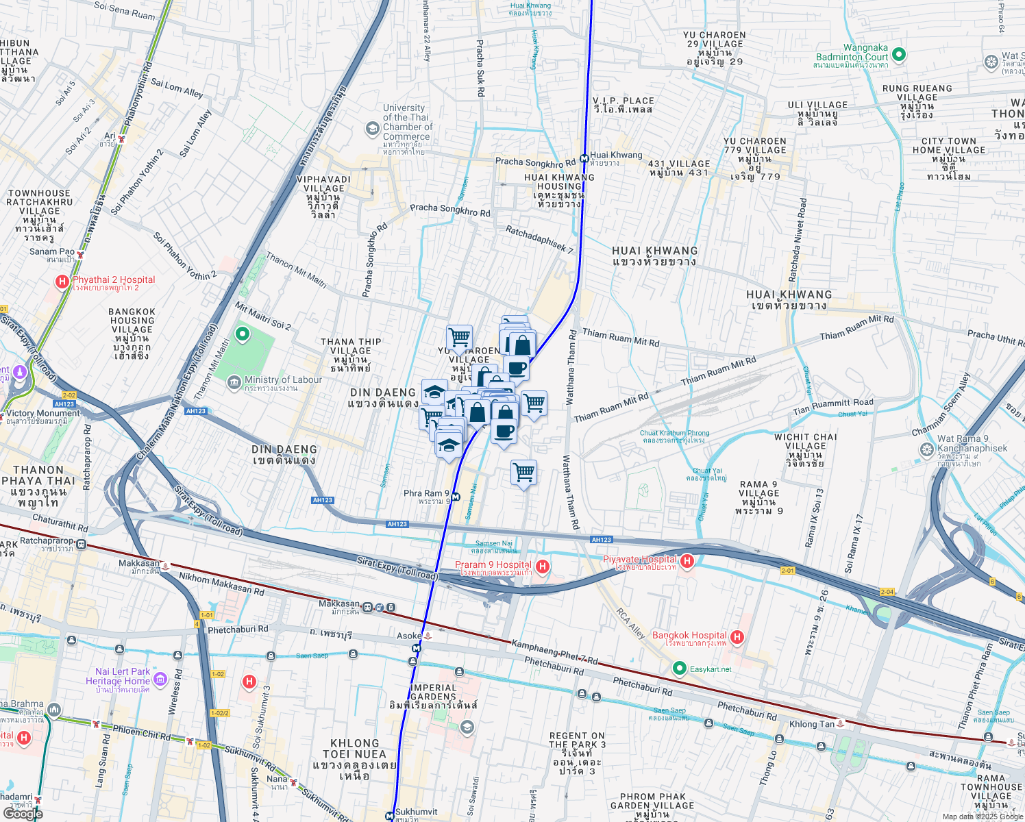map of restaurants, bars, coffee shops, grocery stores, and more near in 