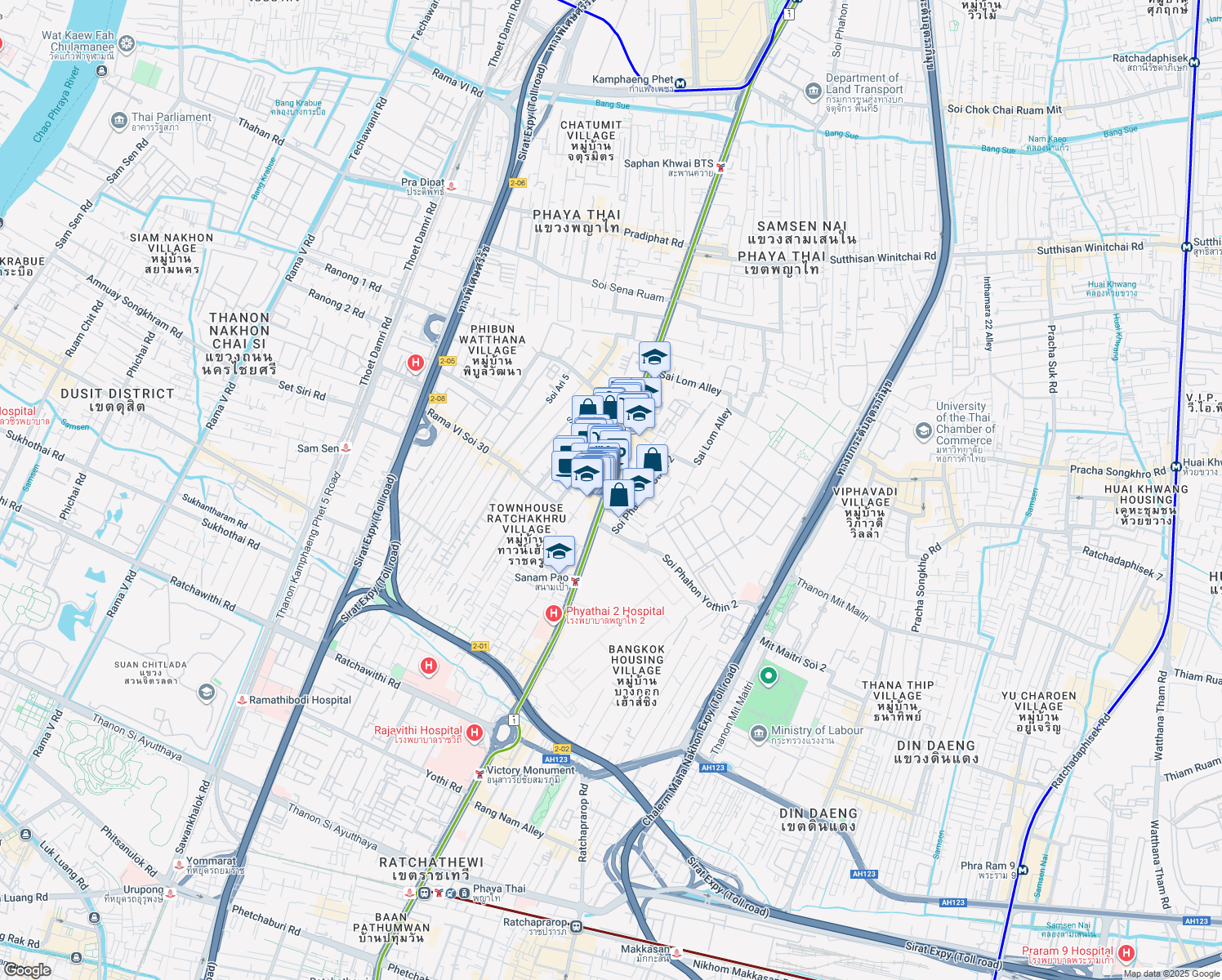 map of restaurants, bars, coffee shops, grocery stores, and more near in 