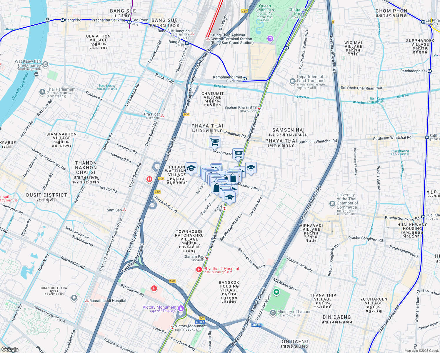 map of restaurants, bars, coffee shops, grocery stores, and more near in 