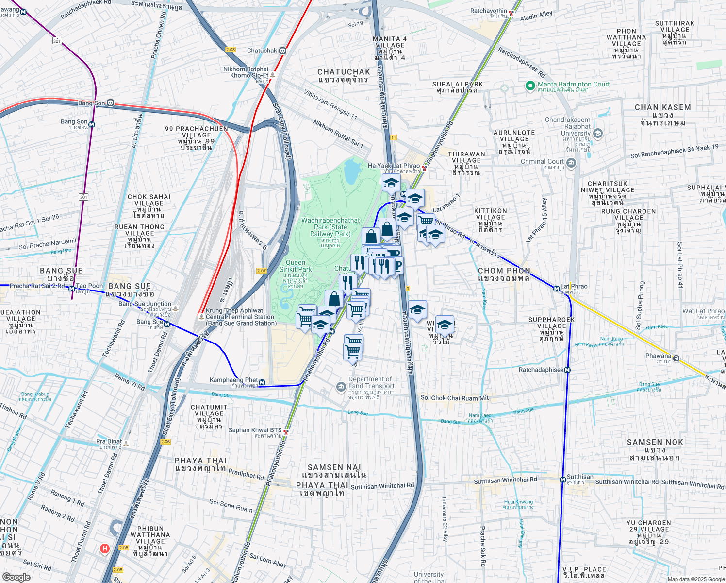 map of restaurants, bars, coffee shops, grocery stores, and more near in 