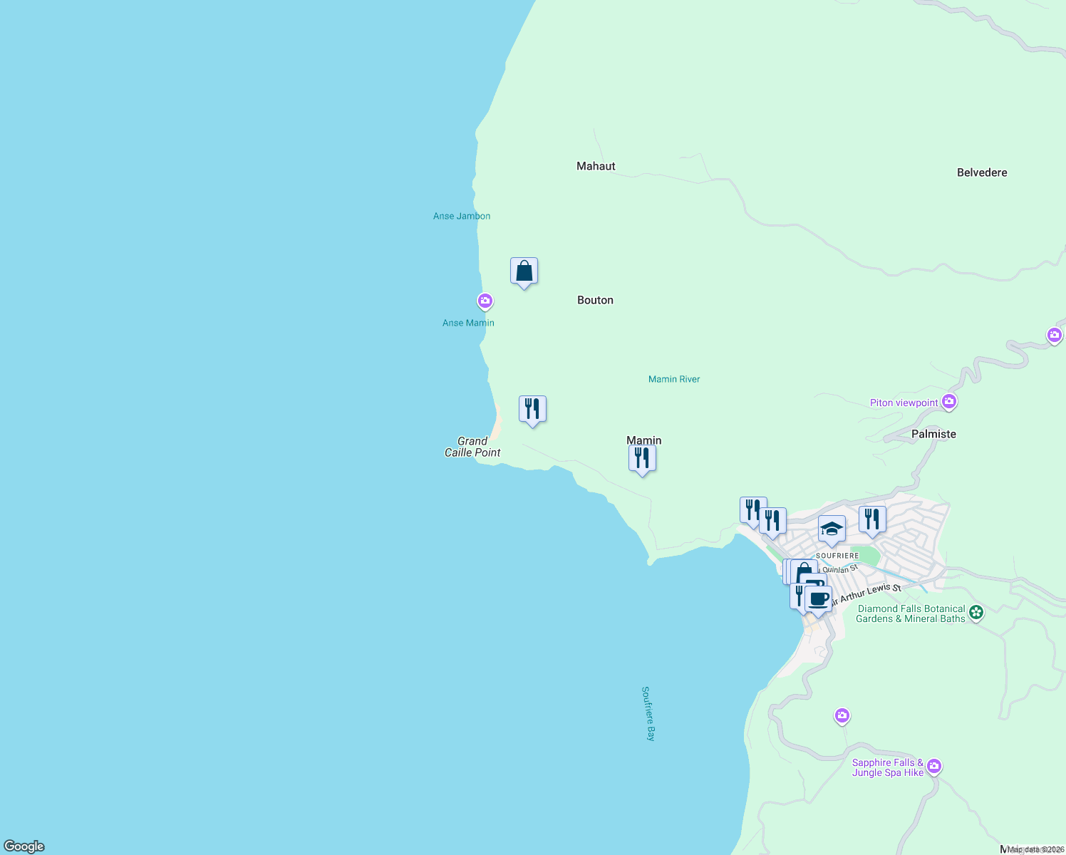 map of restaurants, bars, coffee shops, grocery stores, and more near in 