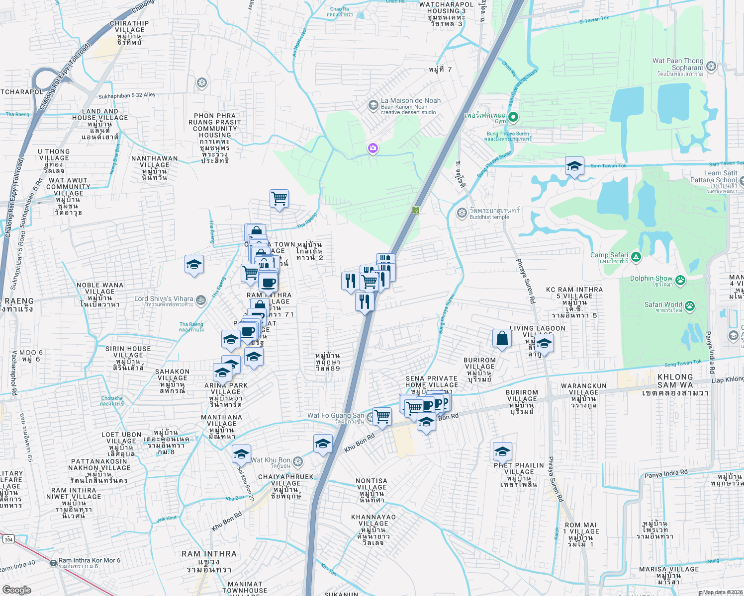 map of restaurants, bars, coffee shops, grocery stores, and more near in 
