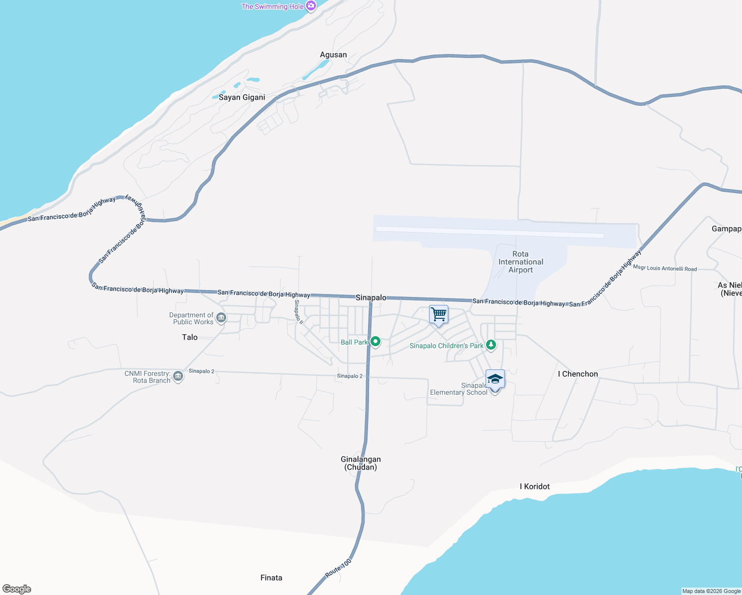 map of restaurants, bars, coffee shops, grocery stores, and more near in Sinapalo