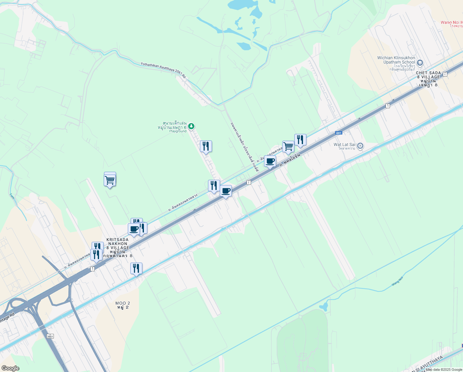 map of restaurants, bars, coffee shops, grocery stores, and more near in Lam Sai
