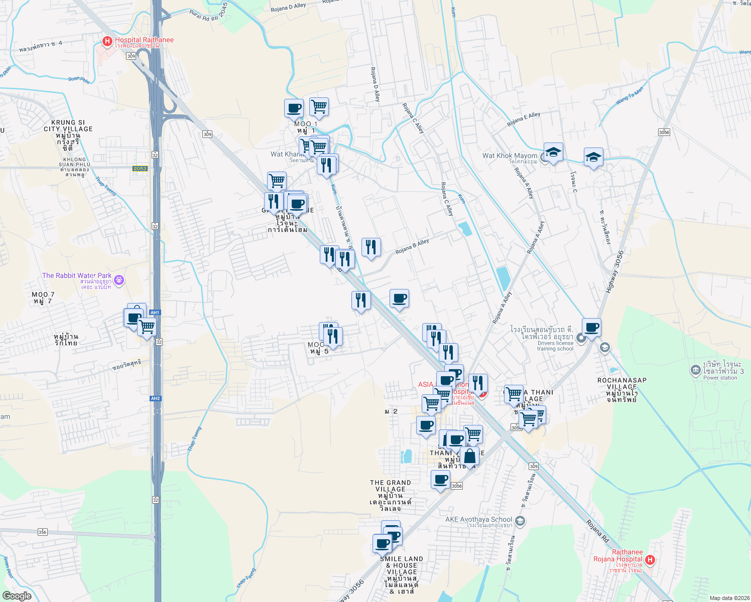 map of restaurants, bars, coffee shops, grocery stores, and more near in 
