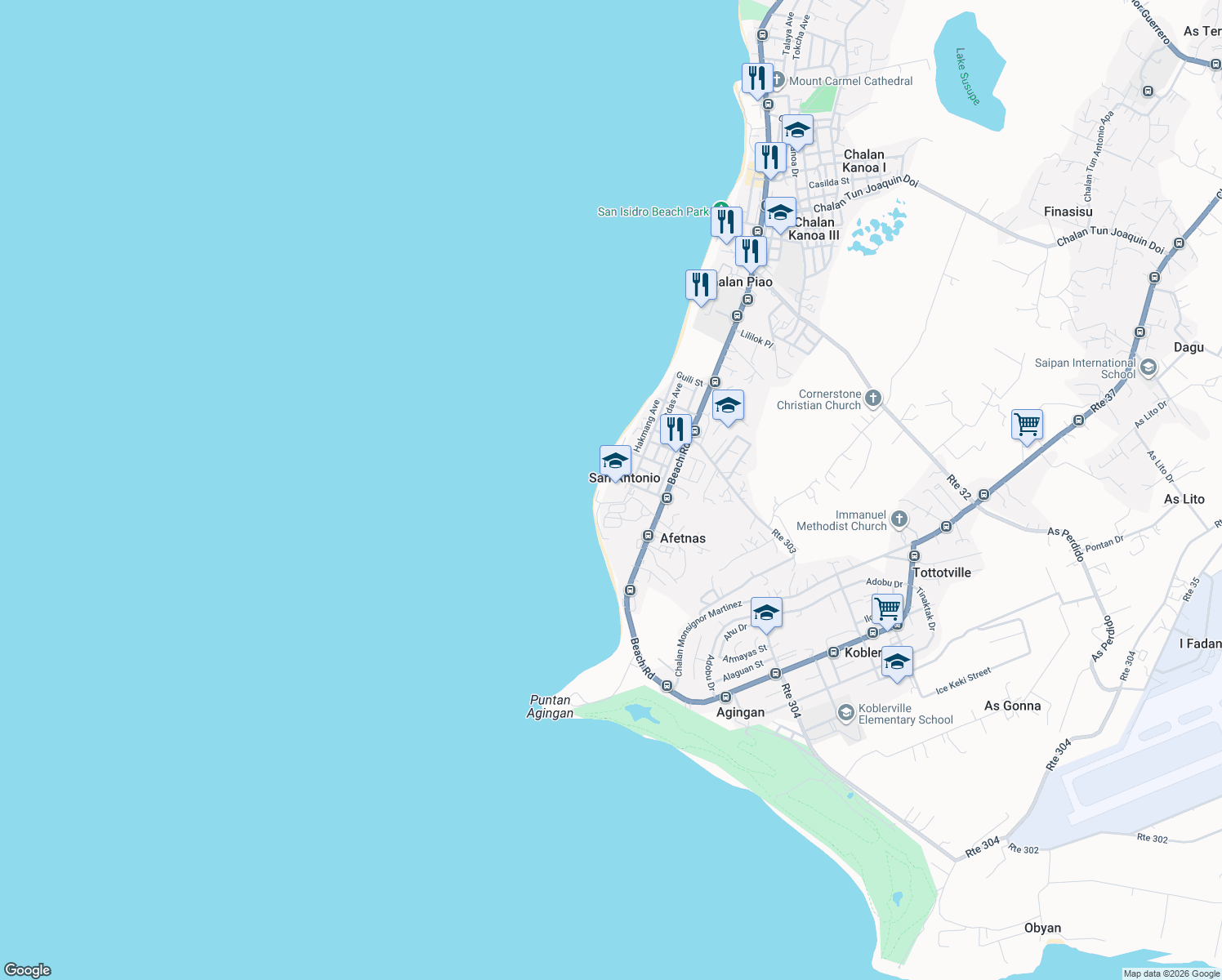 map of restaurants, bars, coffee shops, grocery stores, and more near Sagamilon Street in Afetna