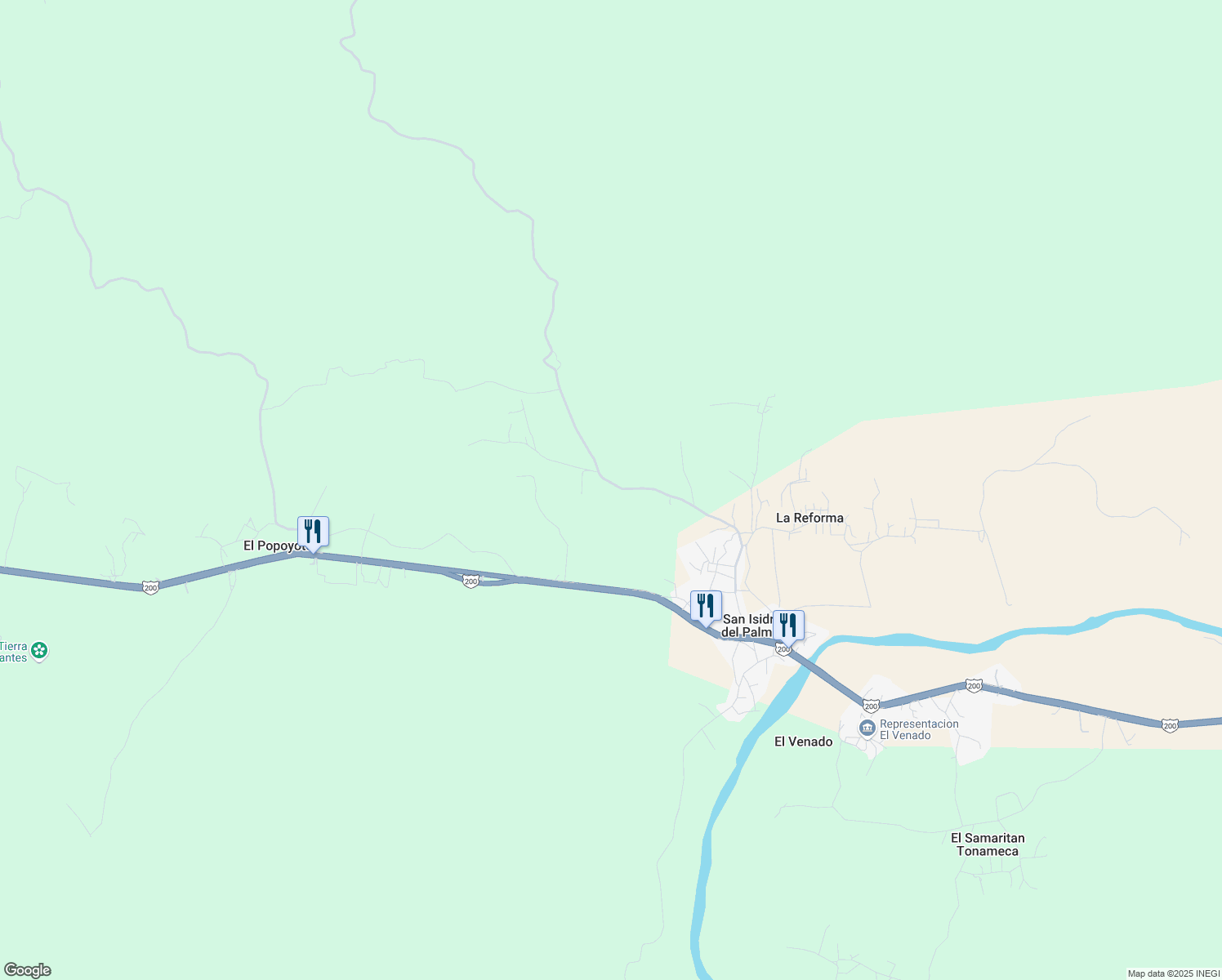 map of restaurants, bars, coffee shops, grocery stores, and more near Barrita in Mazunte