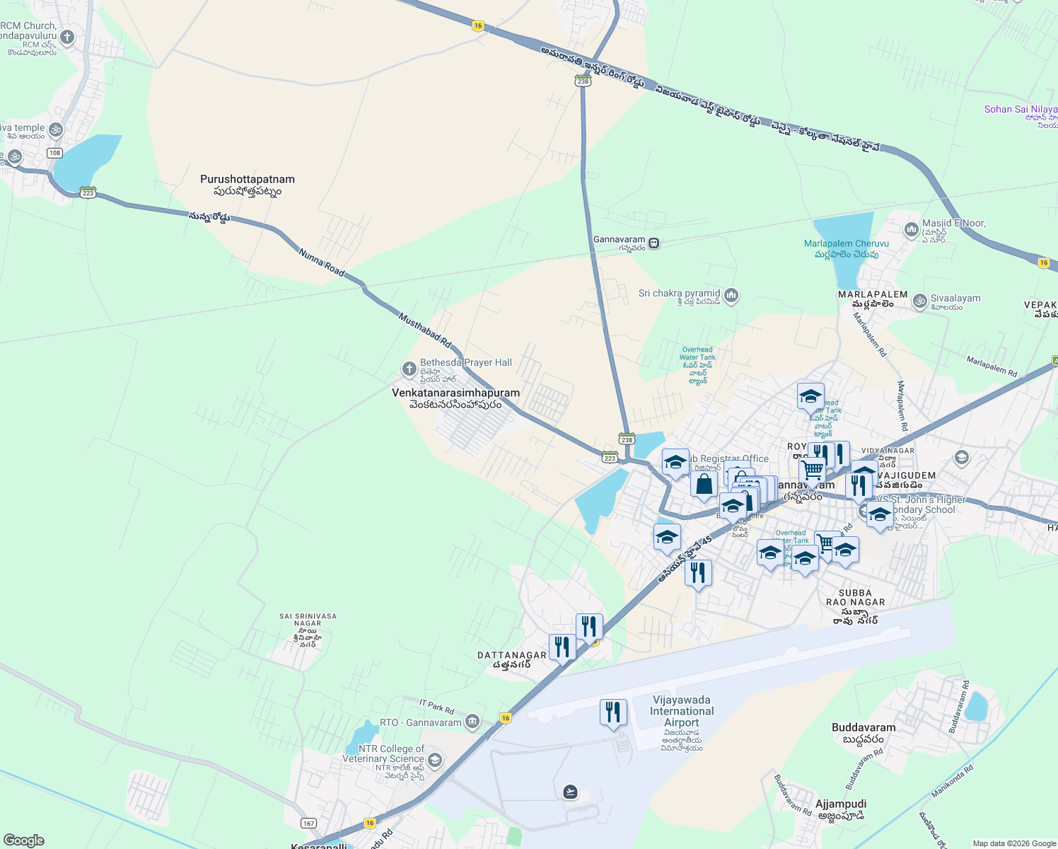 map of restaurants, bars, coffee shops, grocery stores, and more near in Venkatanarasimhapuram