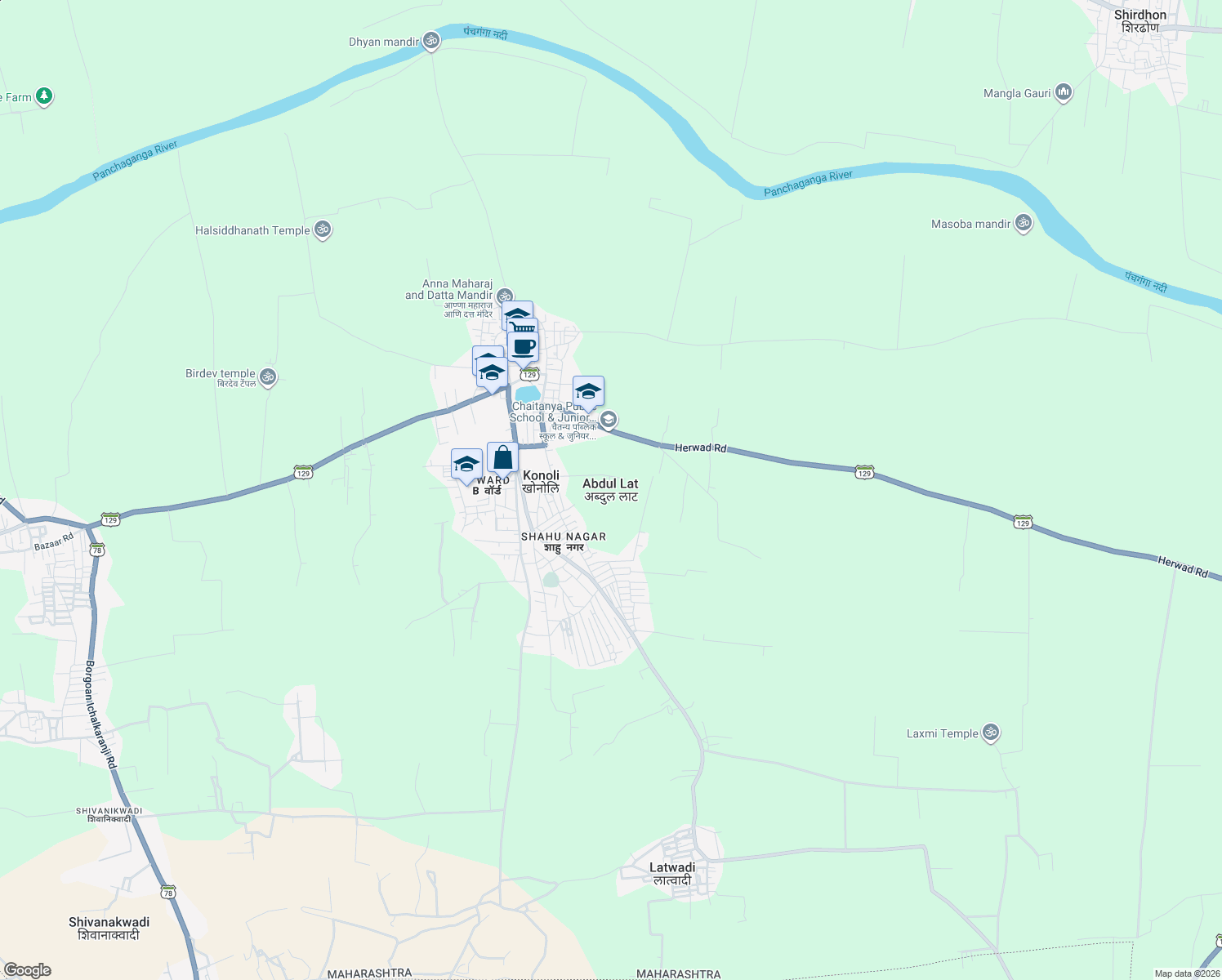 map of restaurants, bars, coffee shops, grocery stores, and more near in Abdul Lat