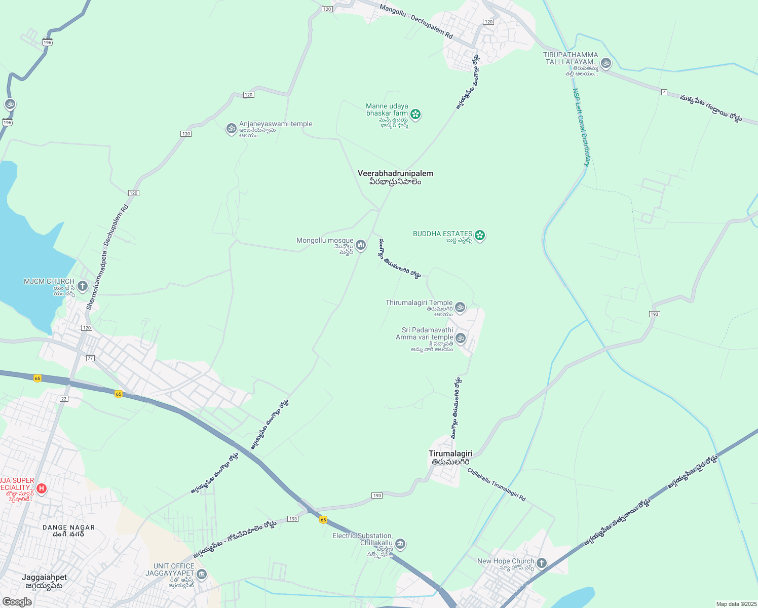 map of restaurants, bars, coffee shops, grocery stores, and more near in Chillakallu