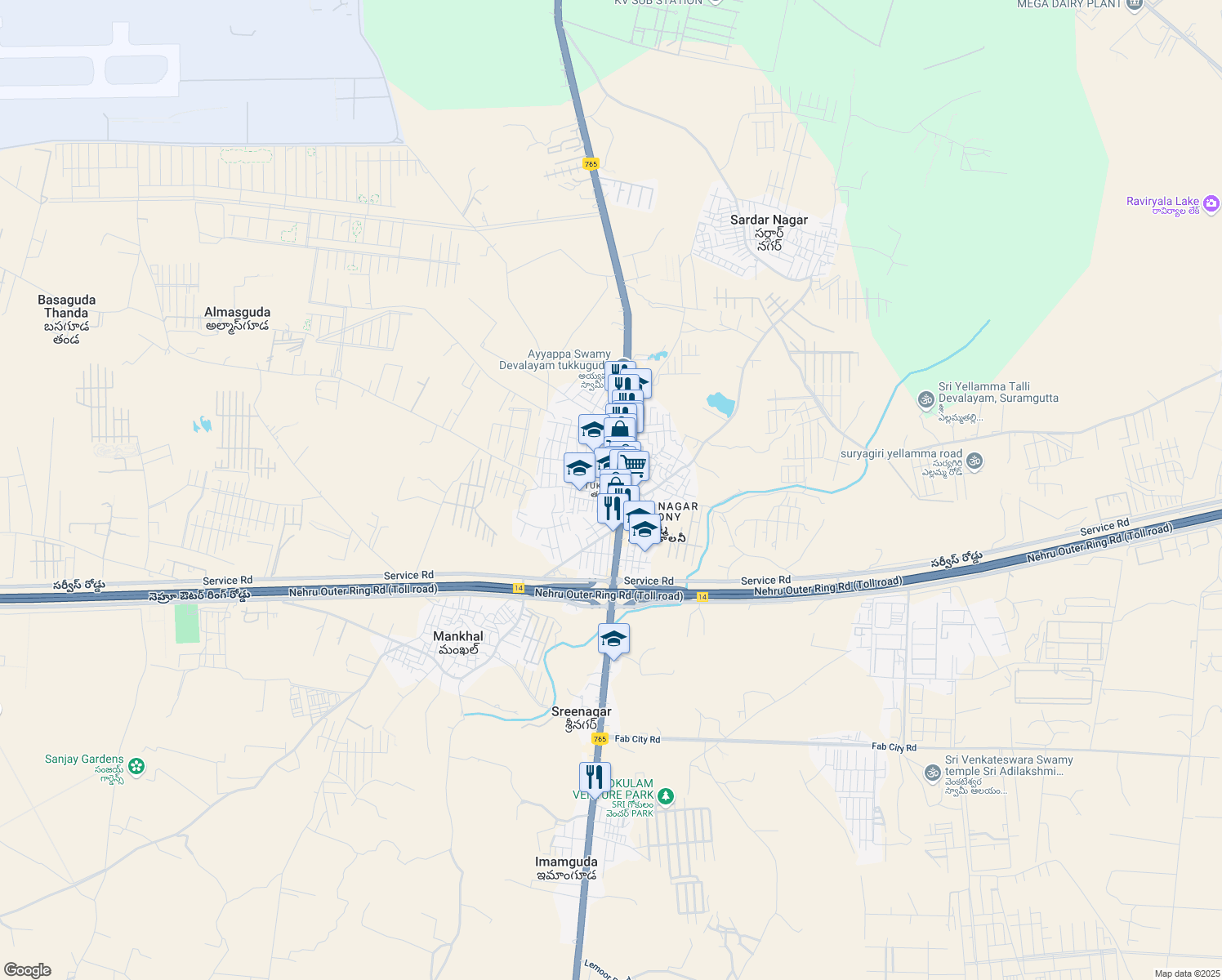 map of restaurants, bars, coffee shops, grocery stores, and more near in 