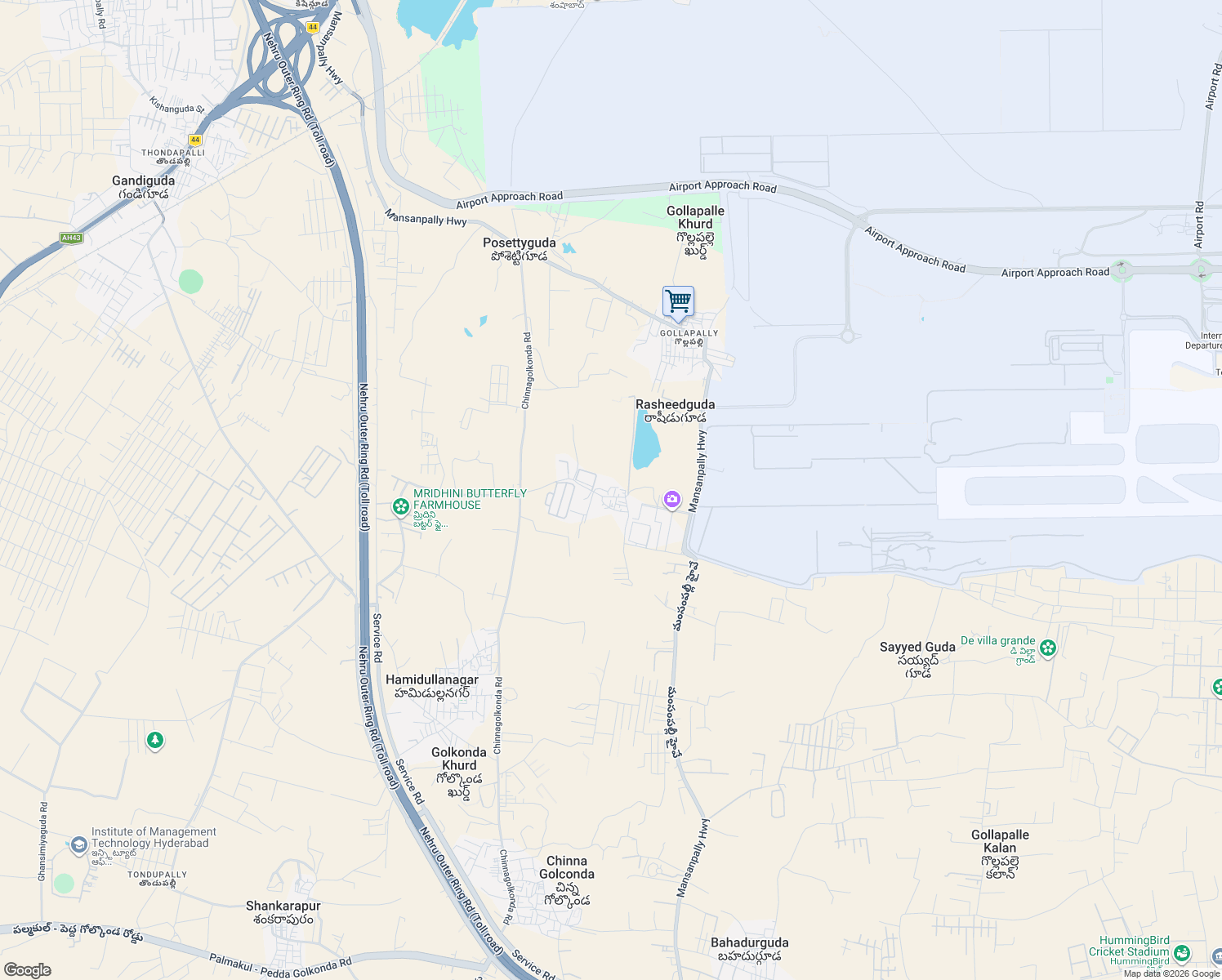 map of restaurants, bars, coffee shops, grocery stores, and more near in Hyderabad
