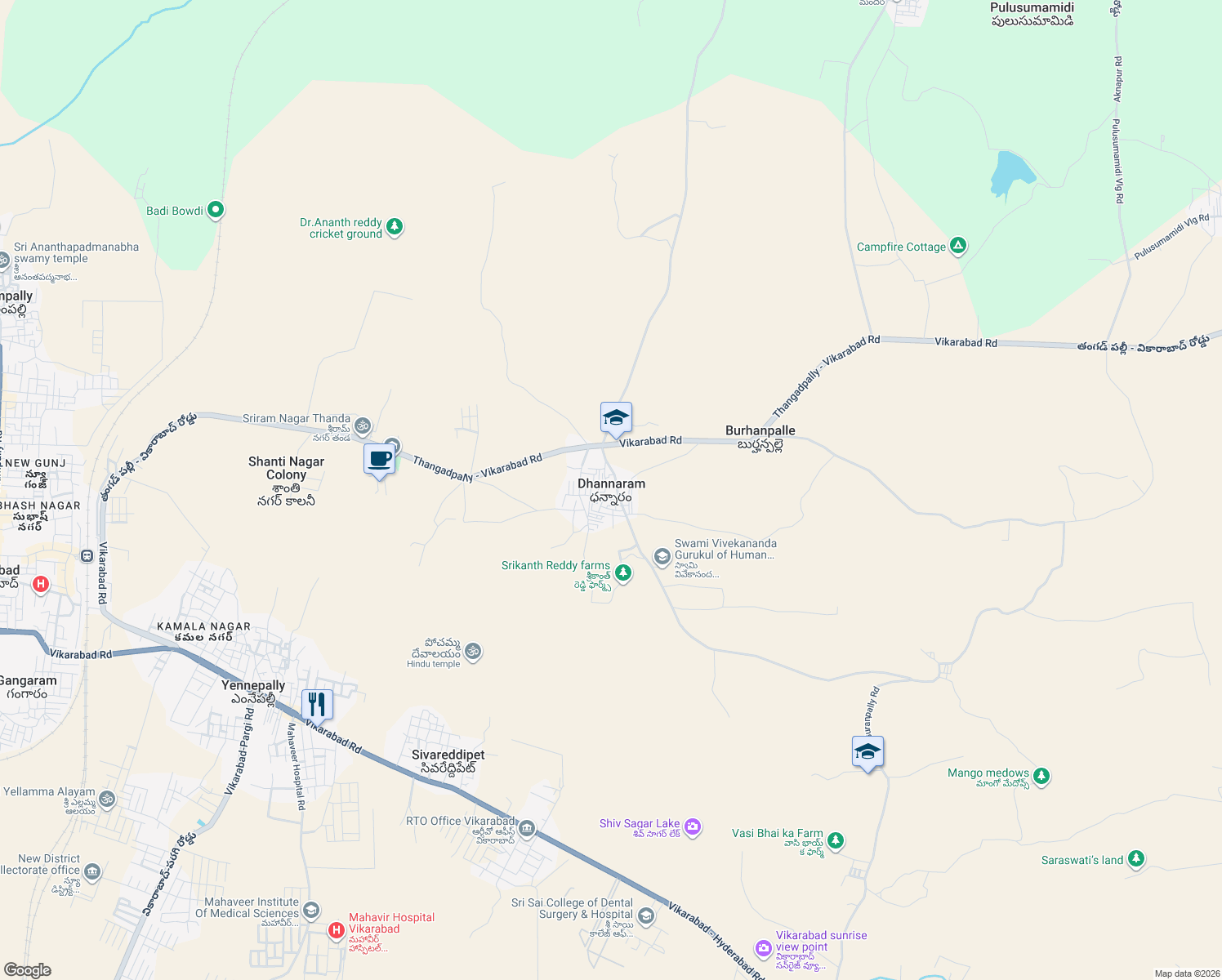 map of restaurants, bars, coffee shops, grocery stores, and more near in Dhannaram