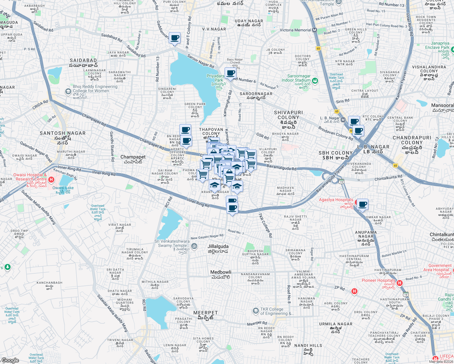 map of restaurants, bars, coffee shops, grocery stores, and more near in Kharmanghat