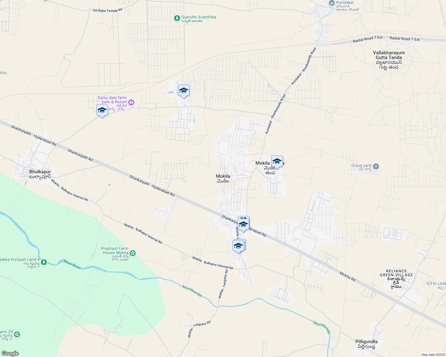 map of restaurants, bars, coffee shops, grocery stores, and more near in Mokila