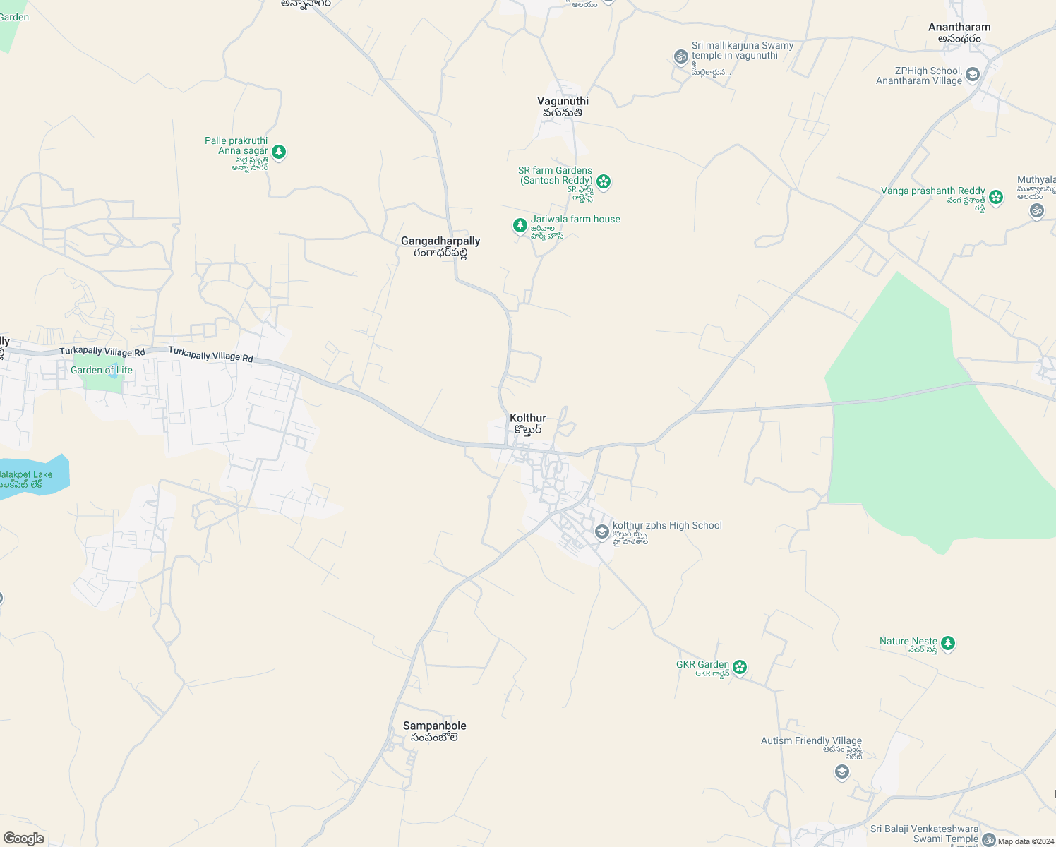 map of restaurants, bars, coffee shops, grocery stores, and more near Road to Lalagdi Malakpet in Lalgadi Malakpet