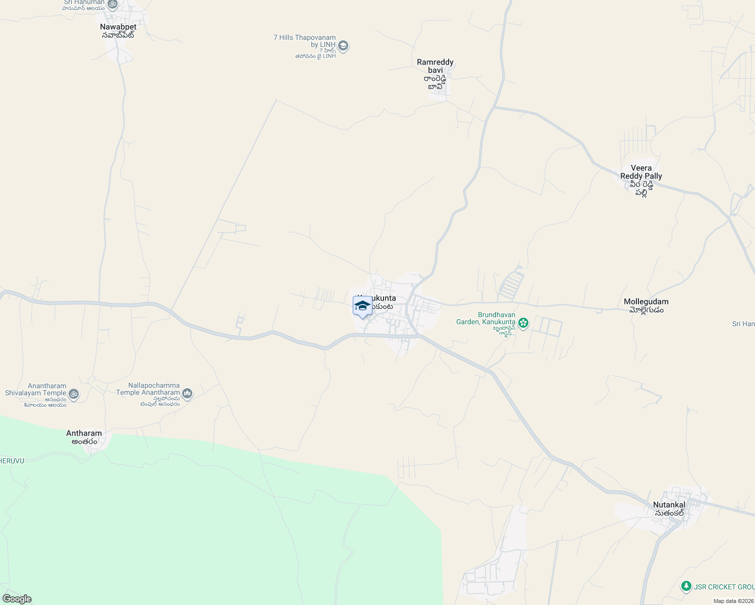 map of restaurants, bars, coffee shops, grocery stores, and more near in Kanukunta