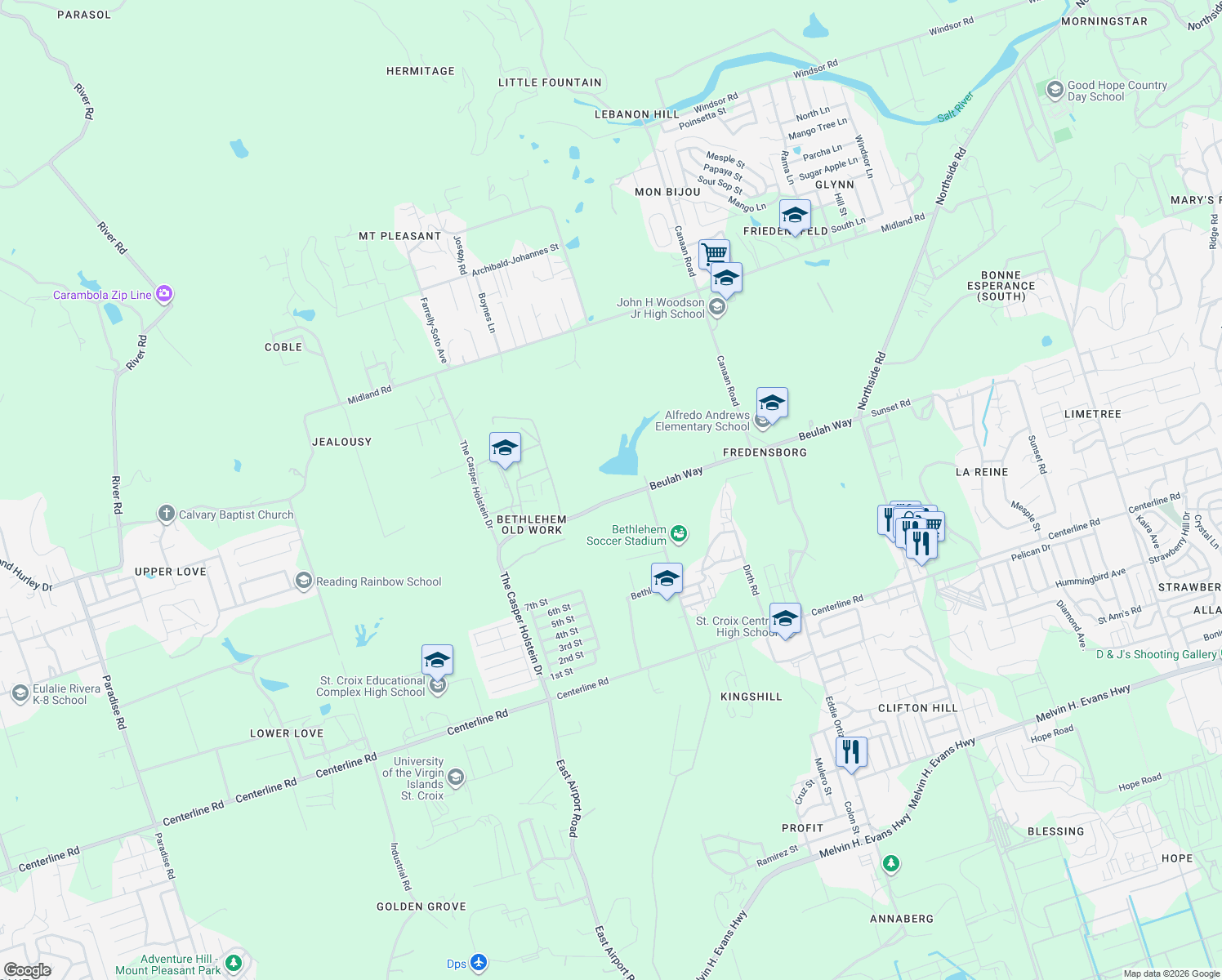 map of restaurants, bars, coffee shops, grocery stores, and more near in Kingshill