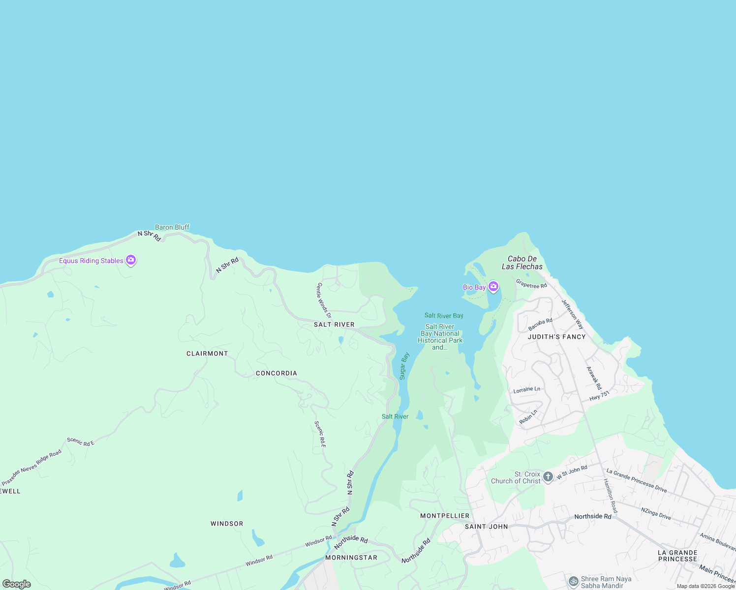 map of restaurants, bars, coffee shops, grocery stores, and more near in Christiansted