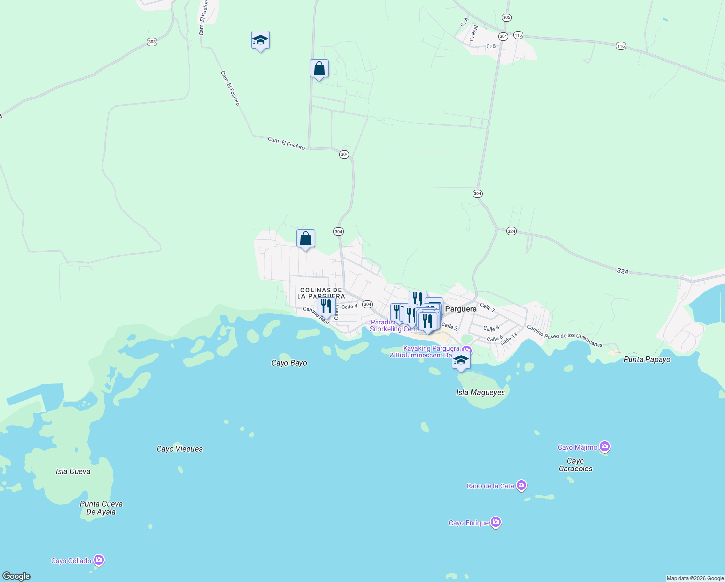 map of restaurants, bars, coffee shops, grocery stores, and more near in 