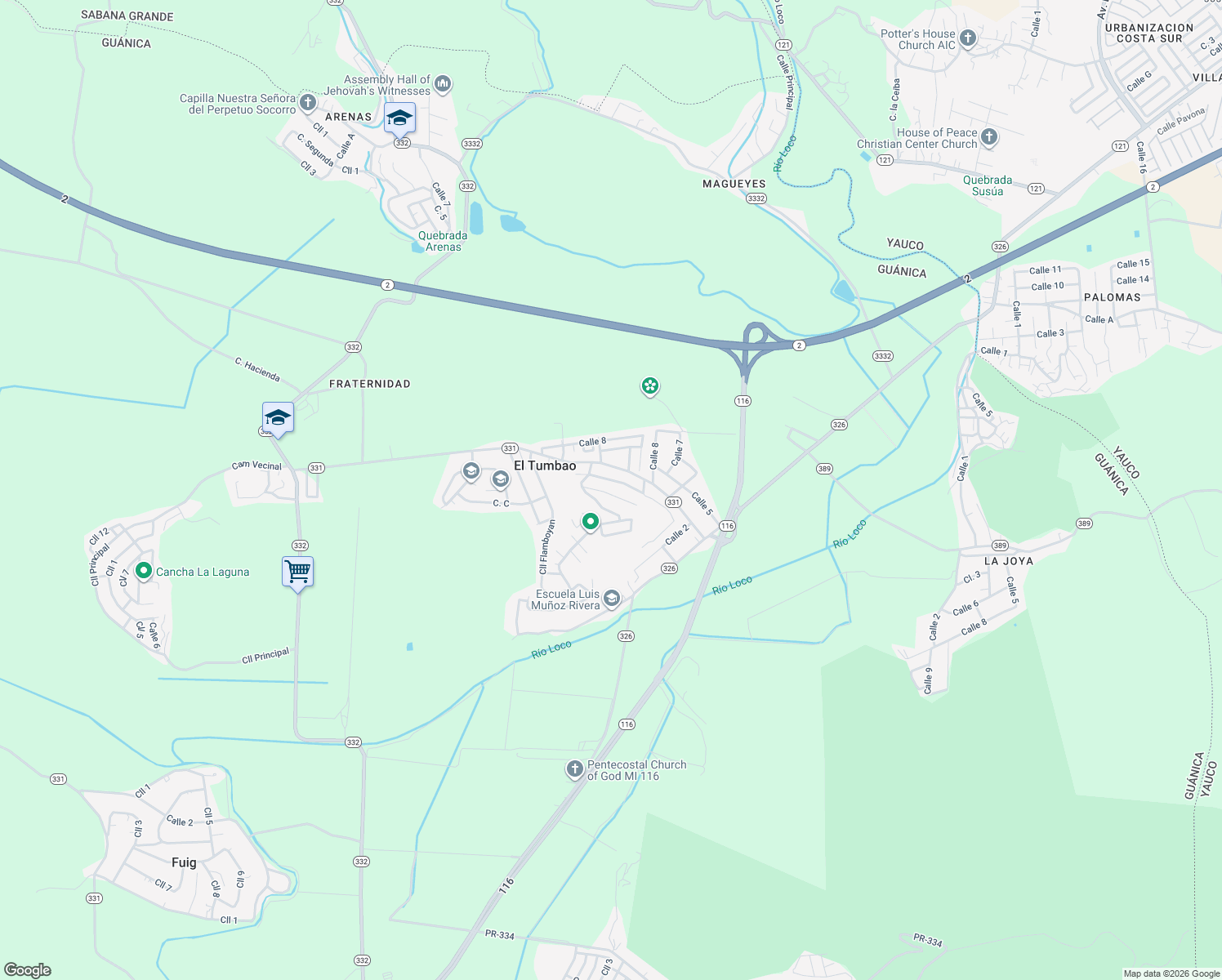 map of restaurants, bars, coffee shops, grocery stores, and more near in Guanica