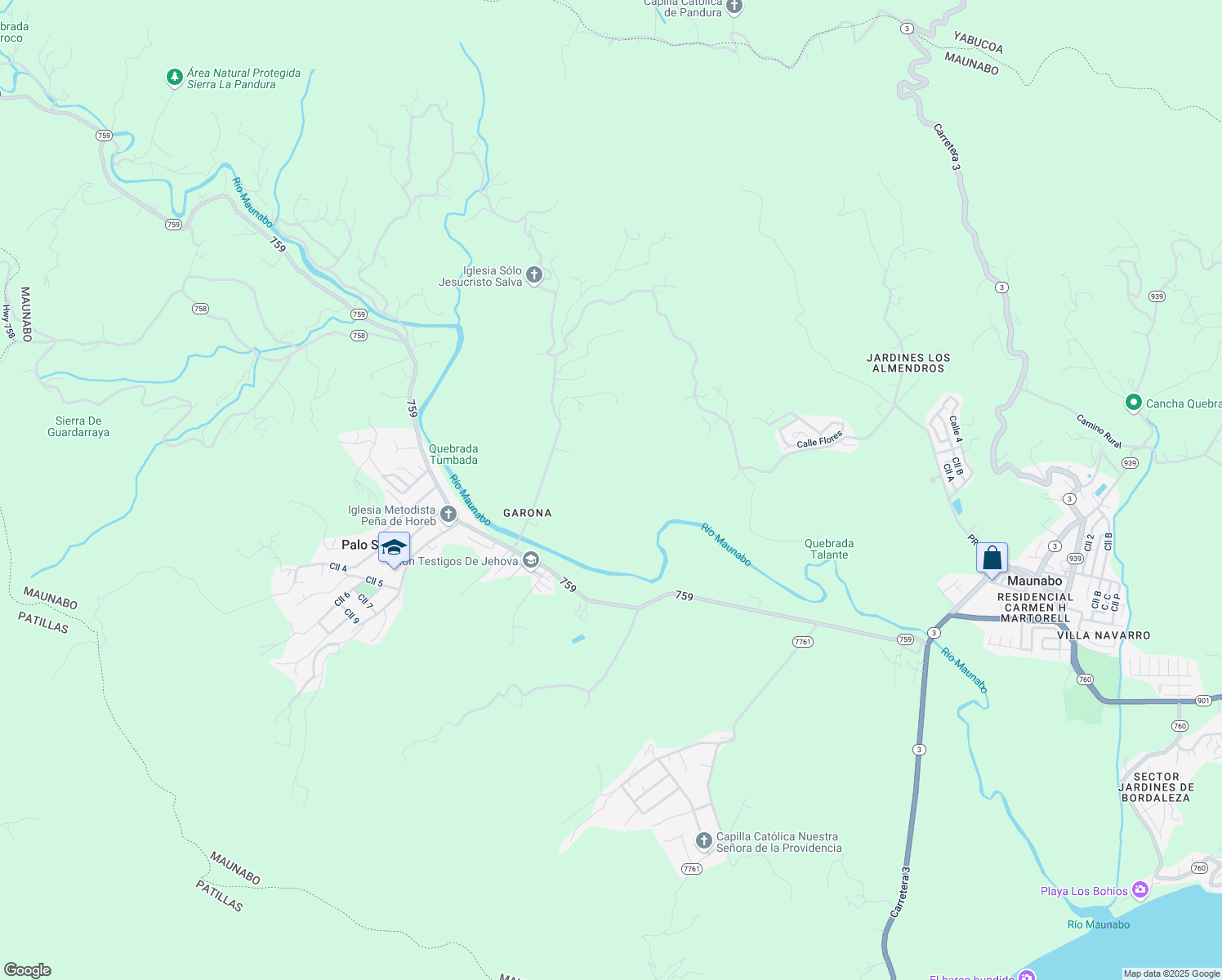 map of restaurants, bars, coffee shops, grocery stores, and more near in Palo Seco