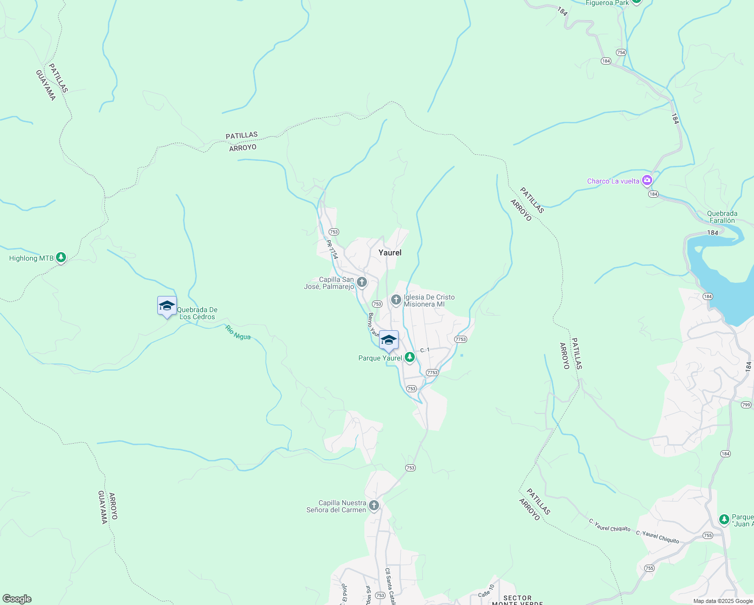 map of restaurants, bars, coffee shops, grocery stores, and more near Barrio Yaurel Sector Palmargo in Yaurel